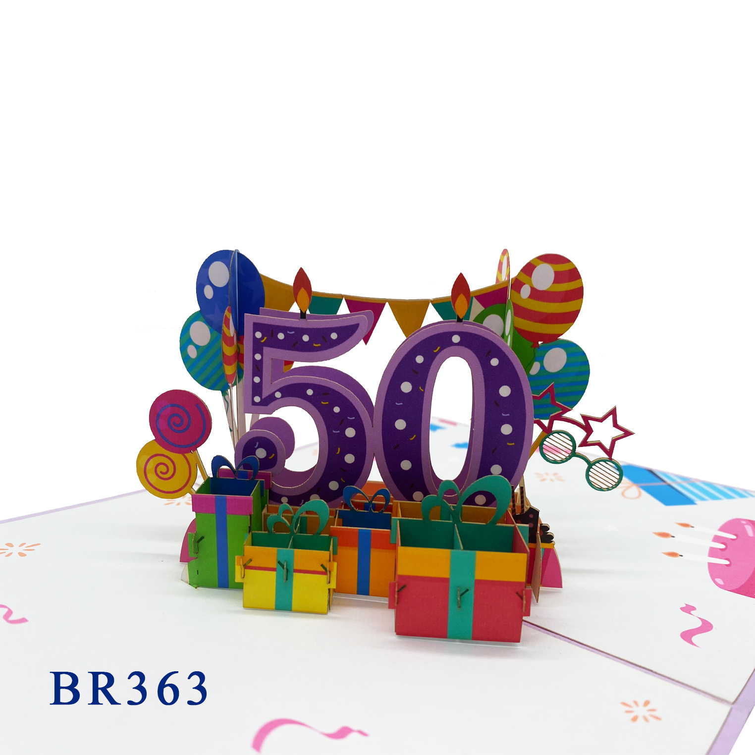 Happy Birthday Age Number Pop Up Card