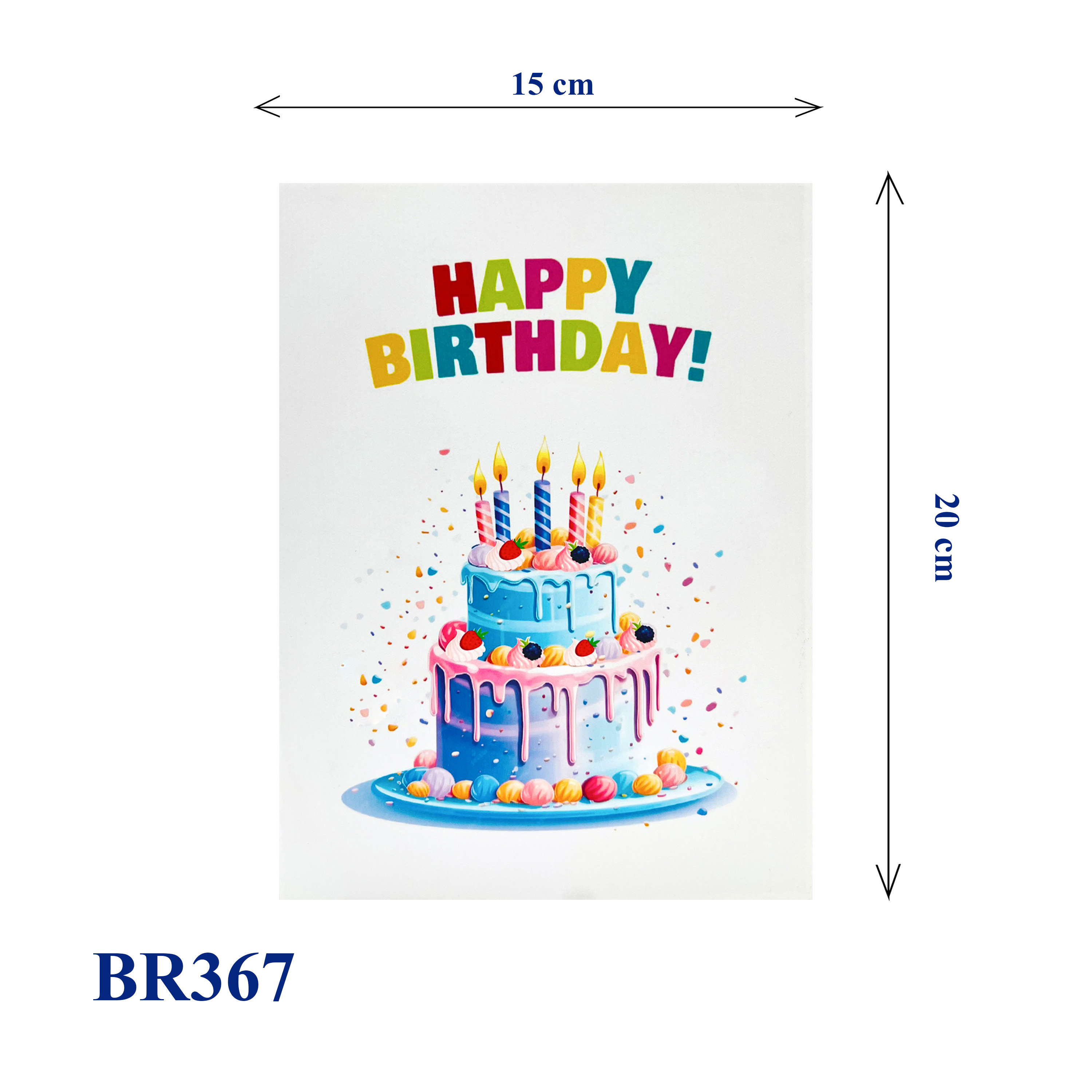 Happy Birthday Cake & Balloon Pop Up Card
