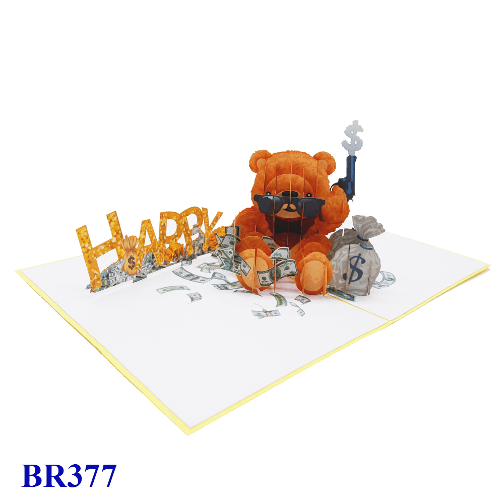 Happy Day Bear Pop Up Card