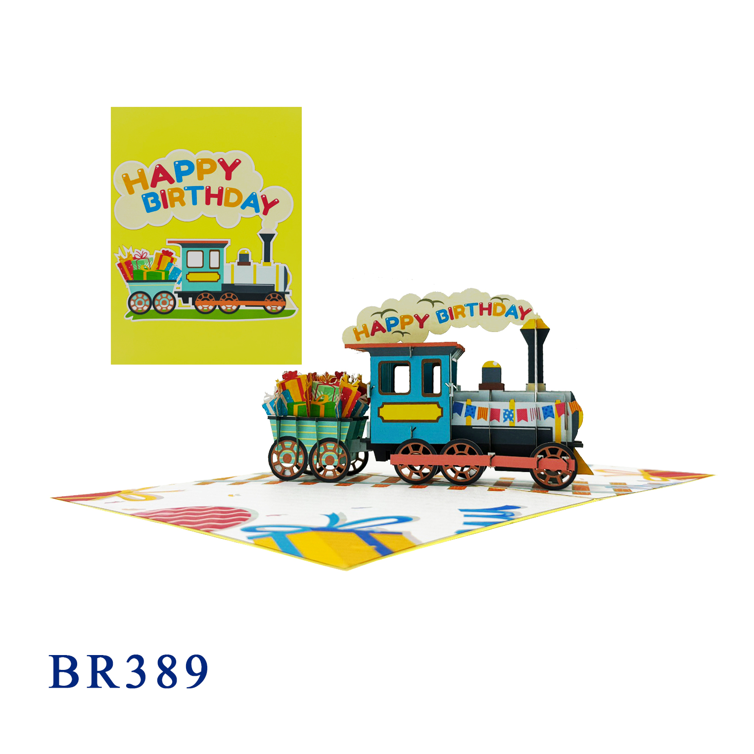 Birthday Train Pop Up Card
