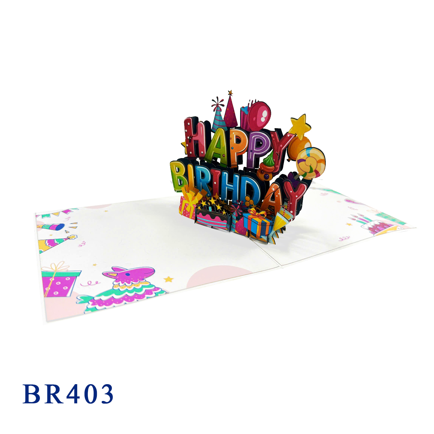 Happy Birthday 3D Pop Up Greeting Card