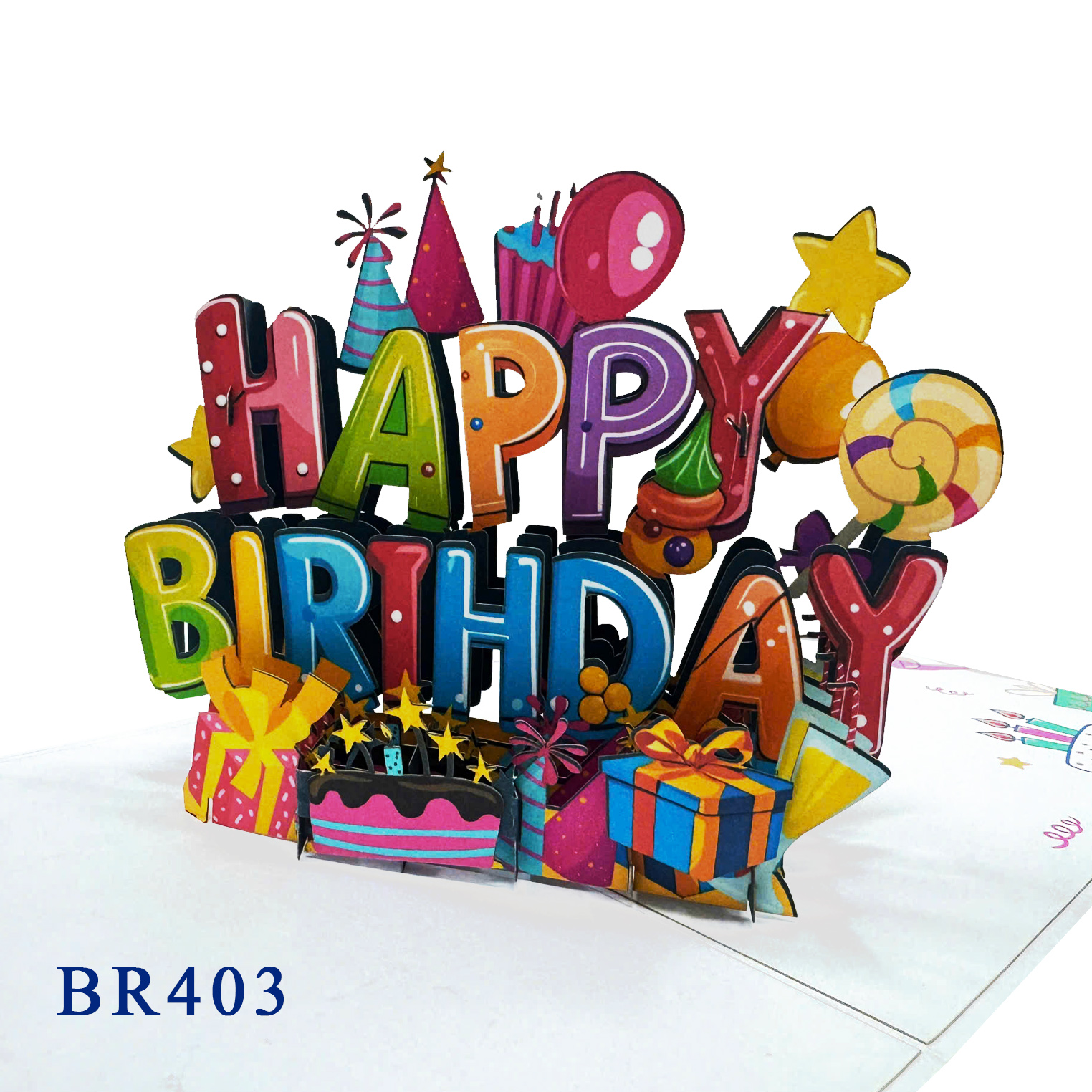Happy Birthday 3D Pop Up Greeting Card