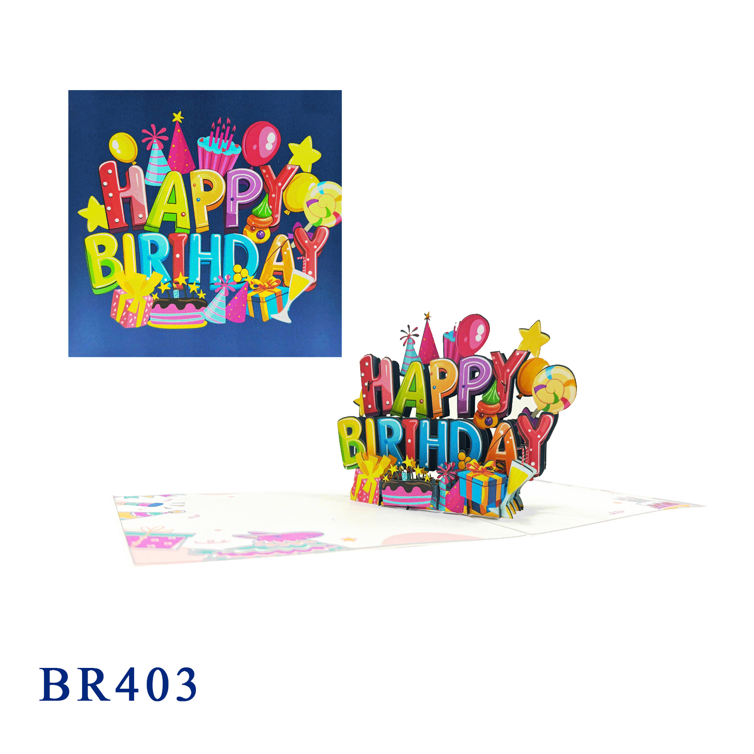 Happy Birthday 3D Pop Up Greeting Card