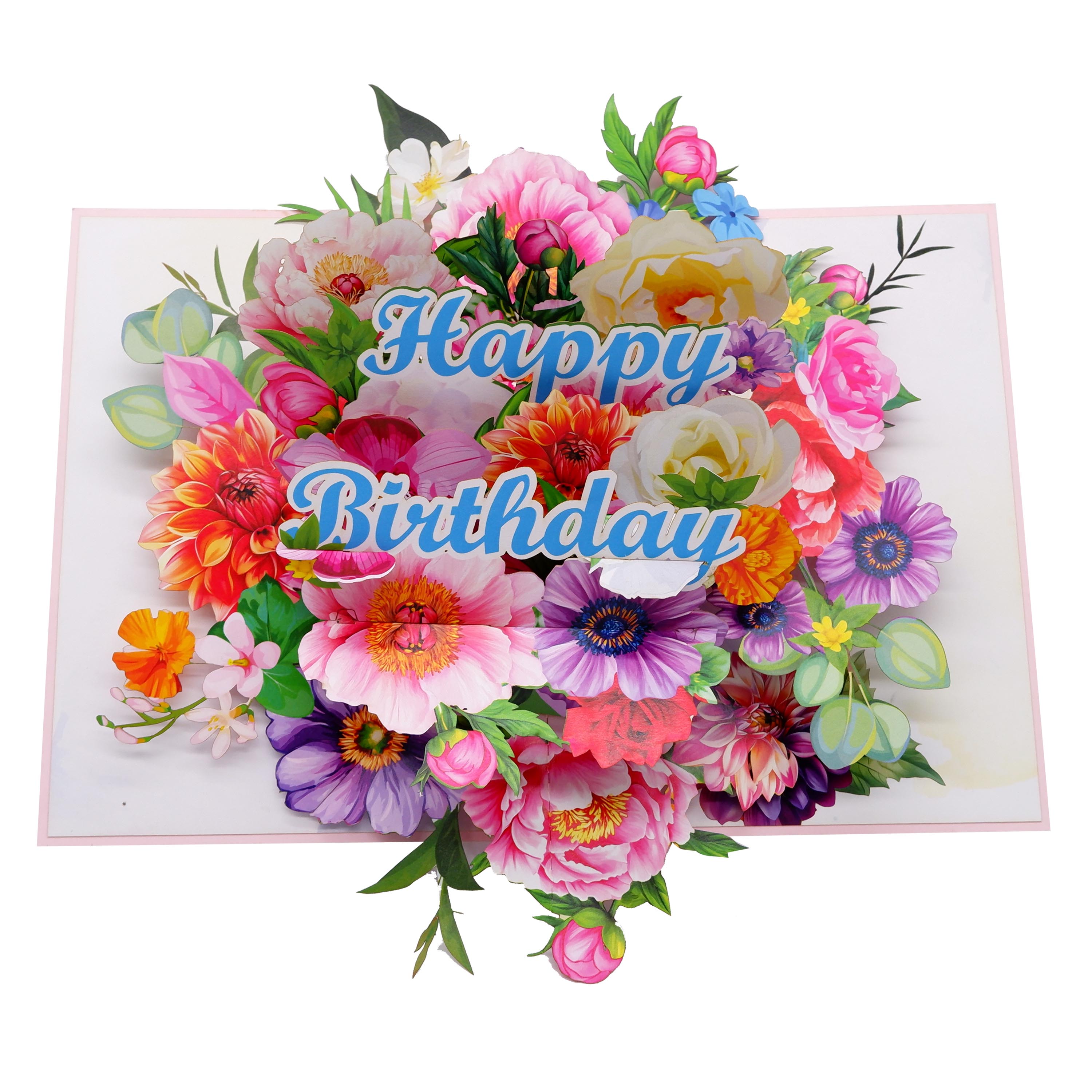 Floral Explosion Birthday – Pop-Up Card