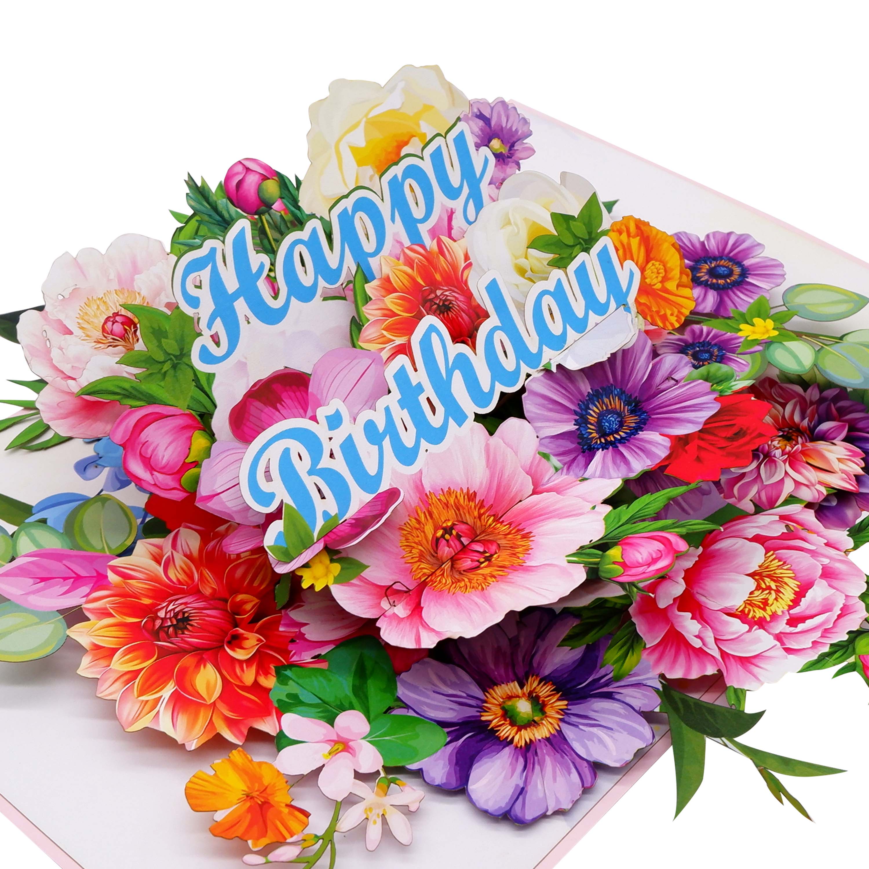 Floral Explosion Birthday – Pop-Up Card