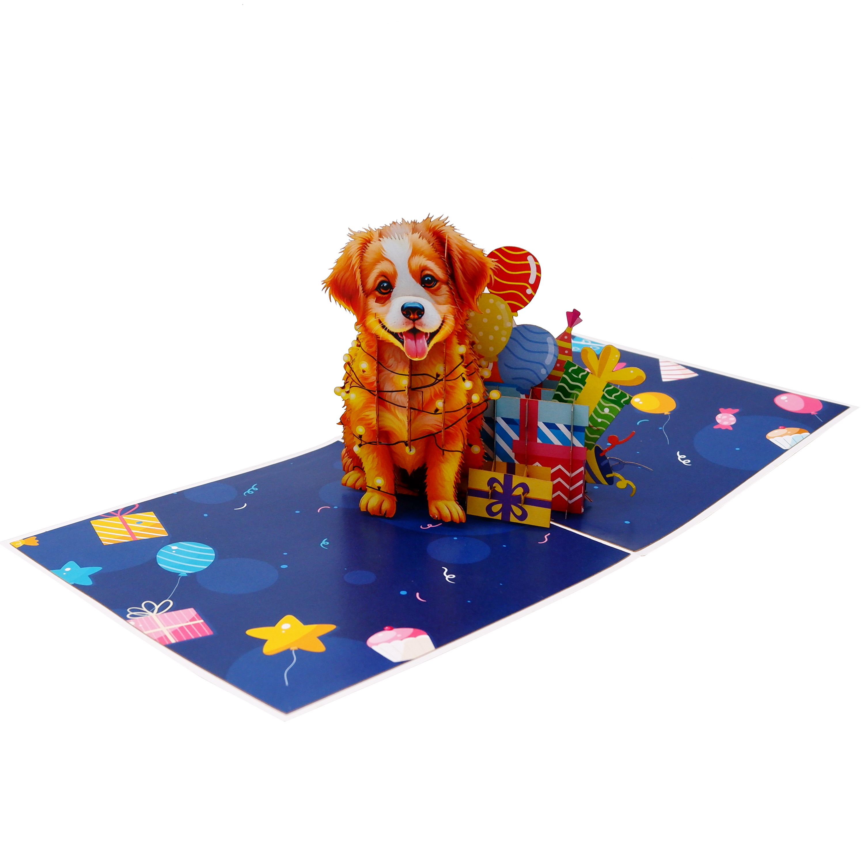 Happy Birthday Puppy Pop Up Card | Handmade 3D Birthday Greeting Card
