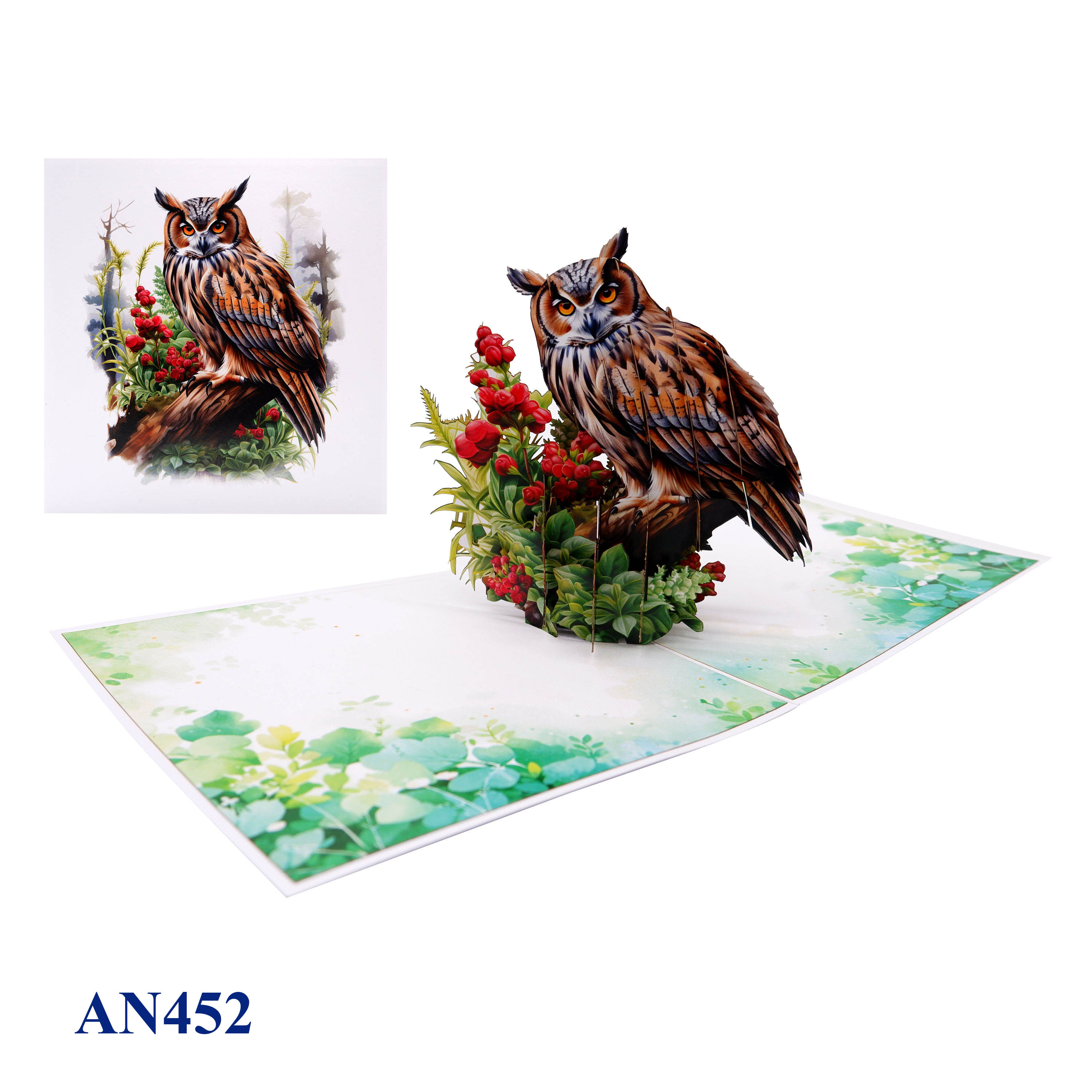 Brown Owl Pop Up Greeting Card