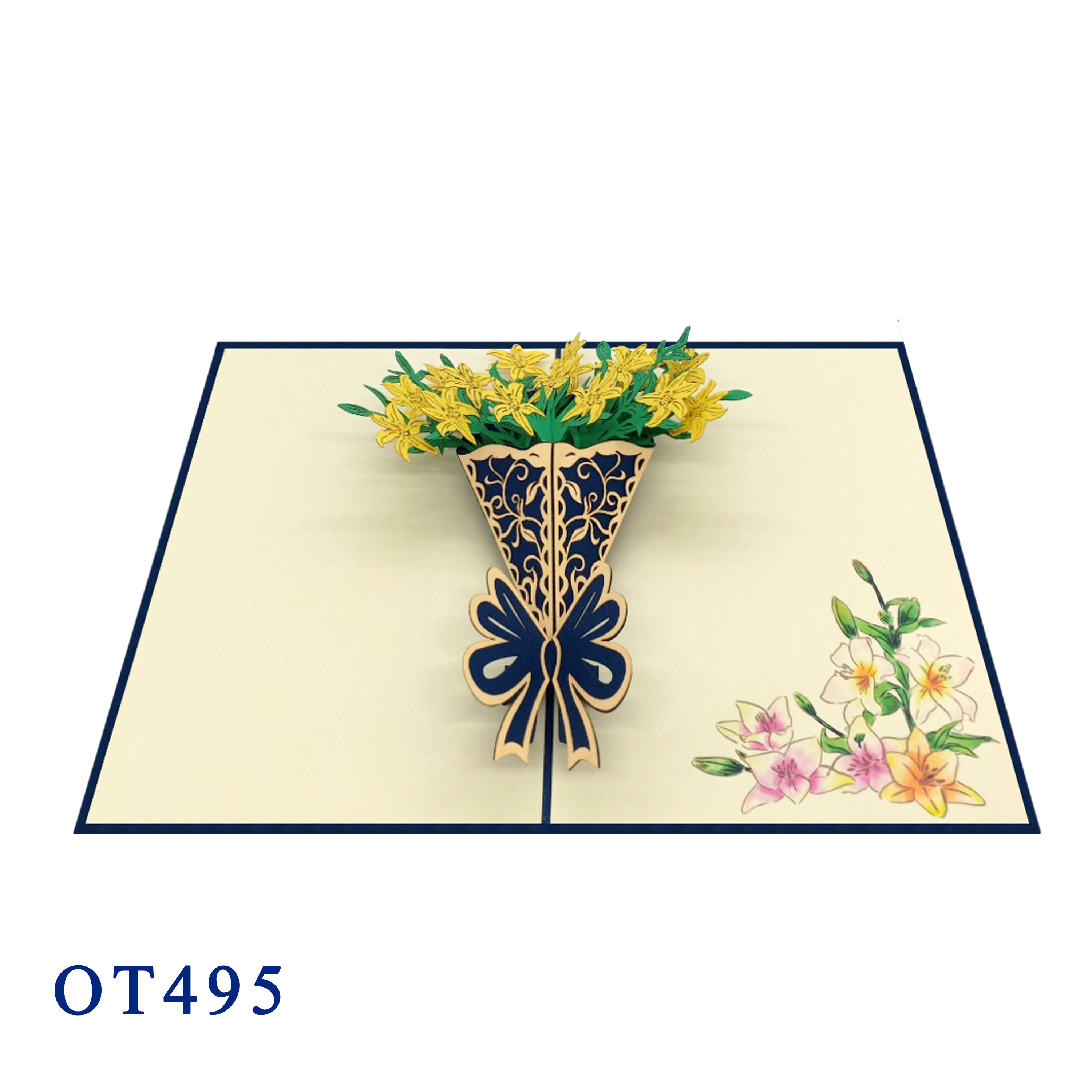 Lily Bouquet Pop Up Card