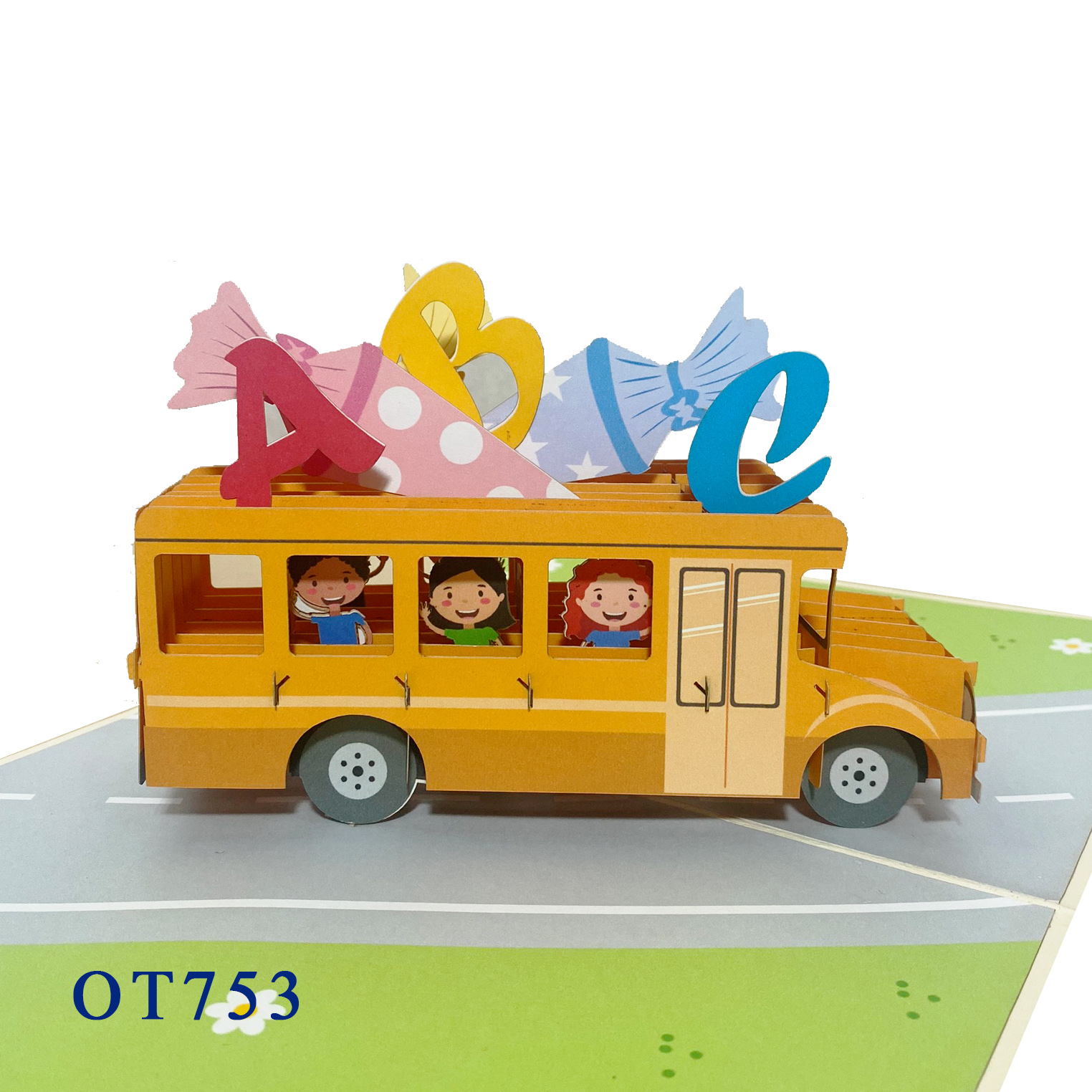 Bus Back To School Pop Up Card