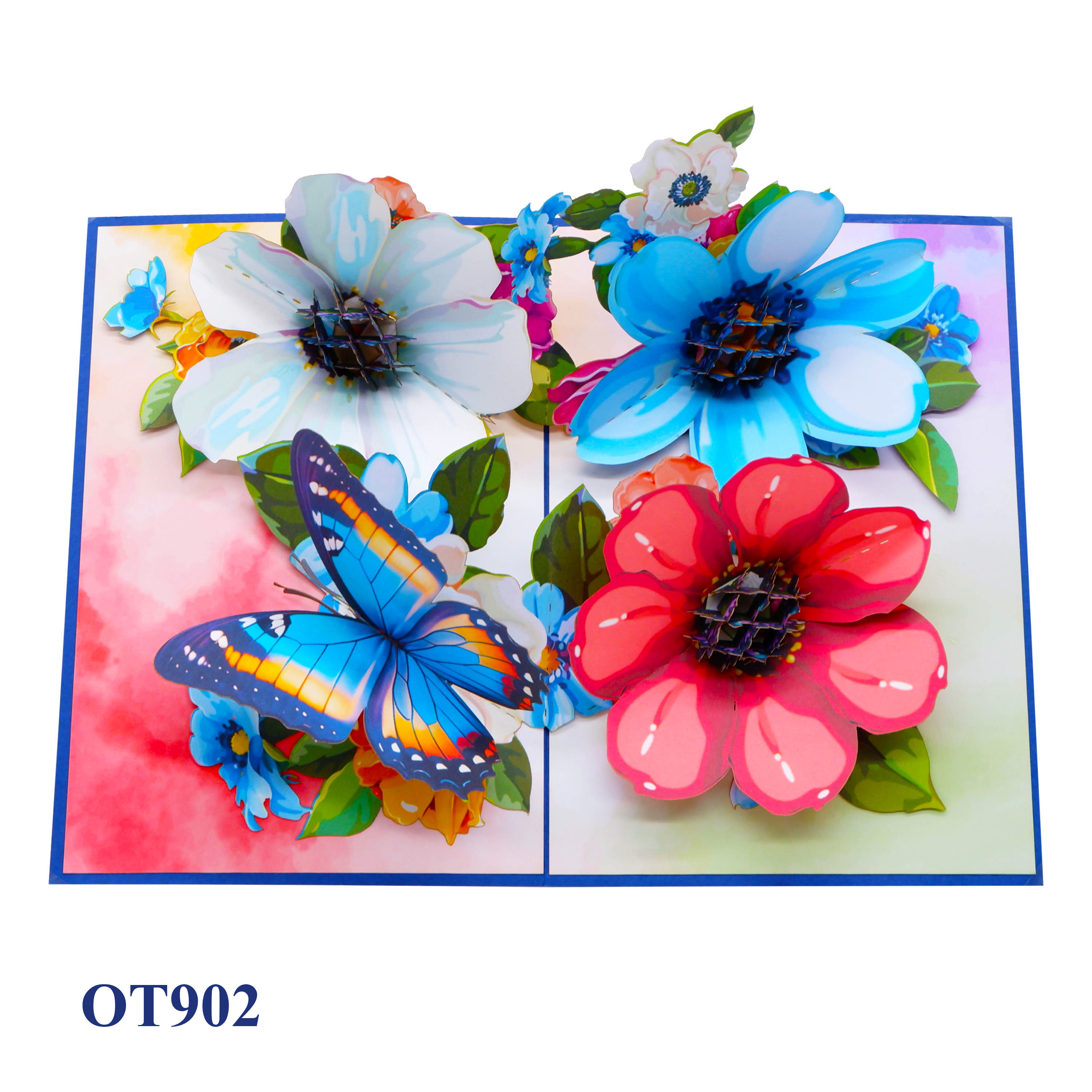 Flowers Butterfly Pop Up Card