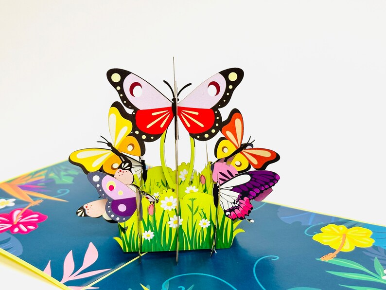 Butterflies Pop Up 3D Greeting Card