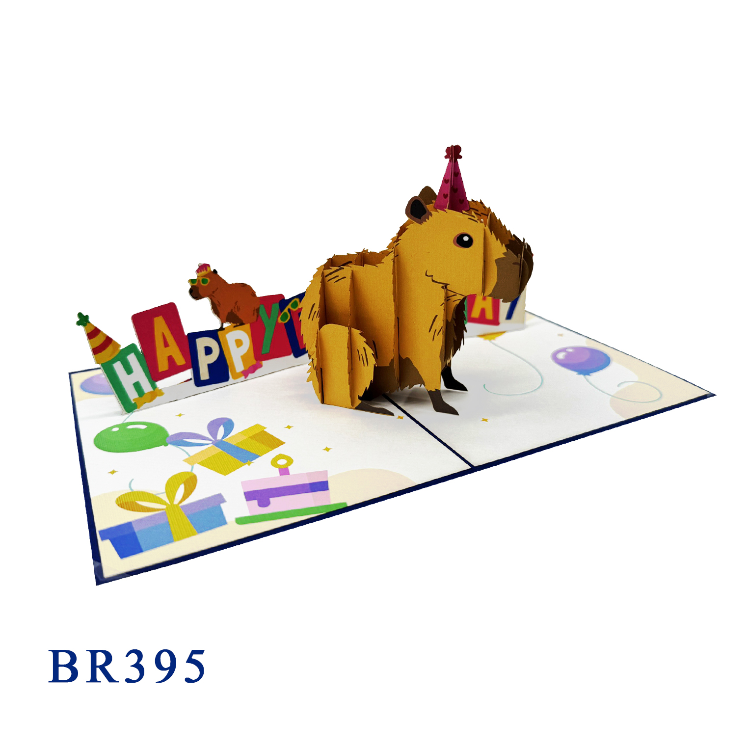 Capybara Birthday Pop Up Card