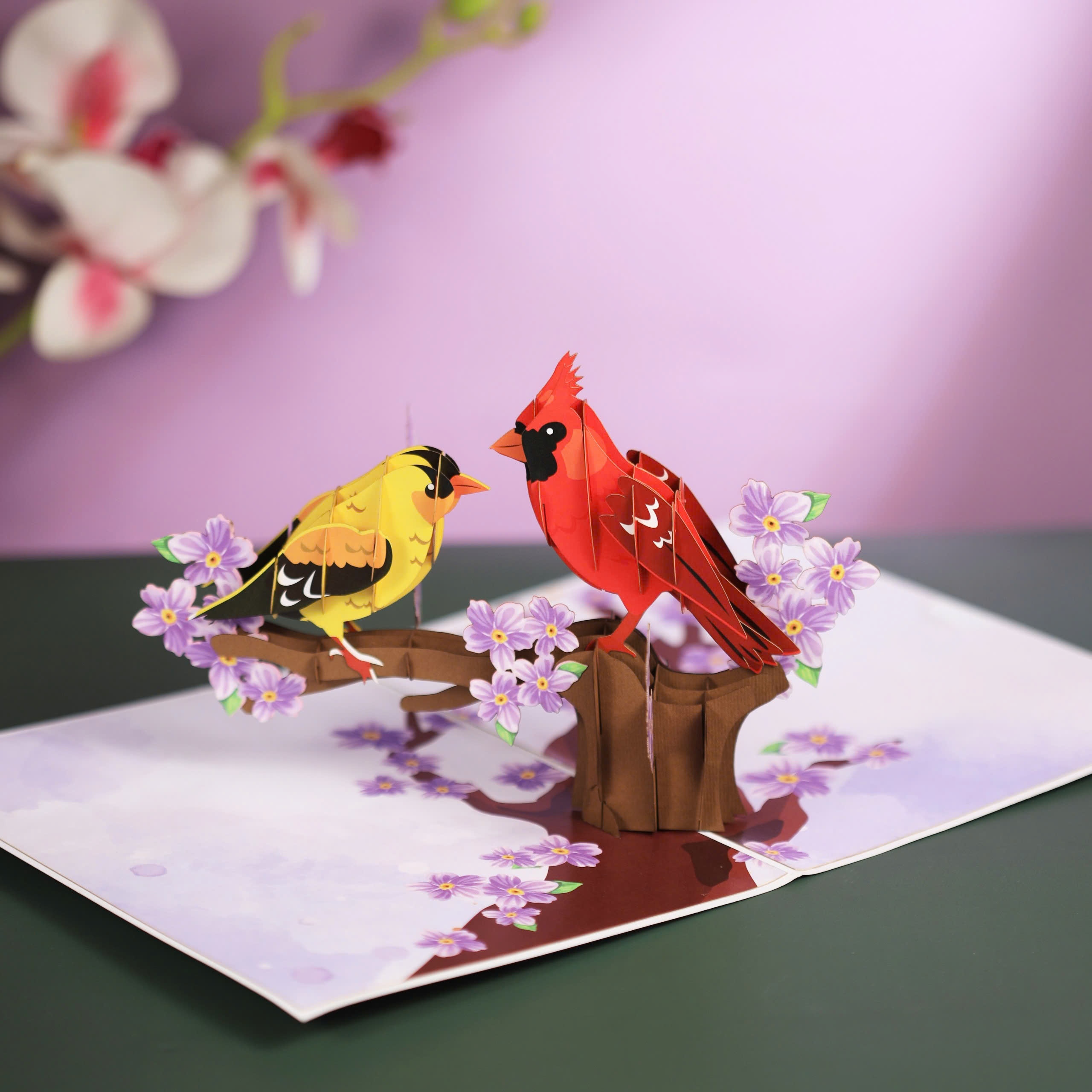 Songbird Pop-up Card – A Touch of Nature’s Beauty in Your Hands