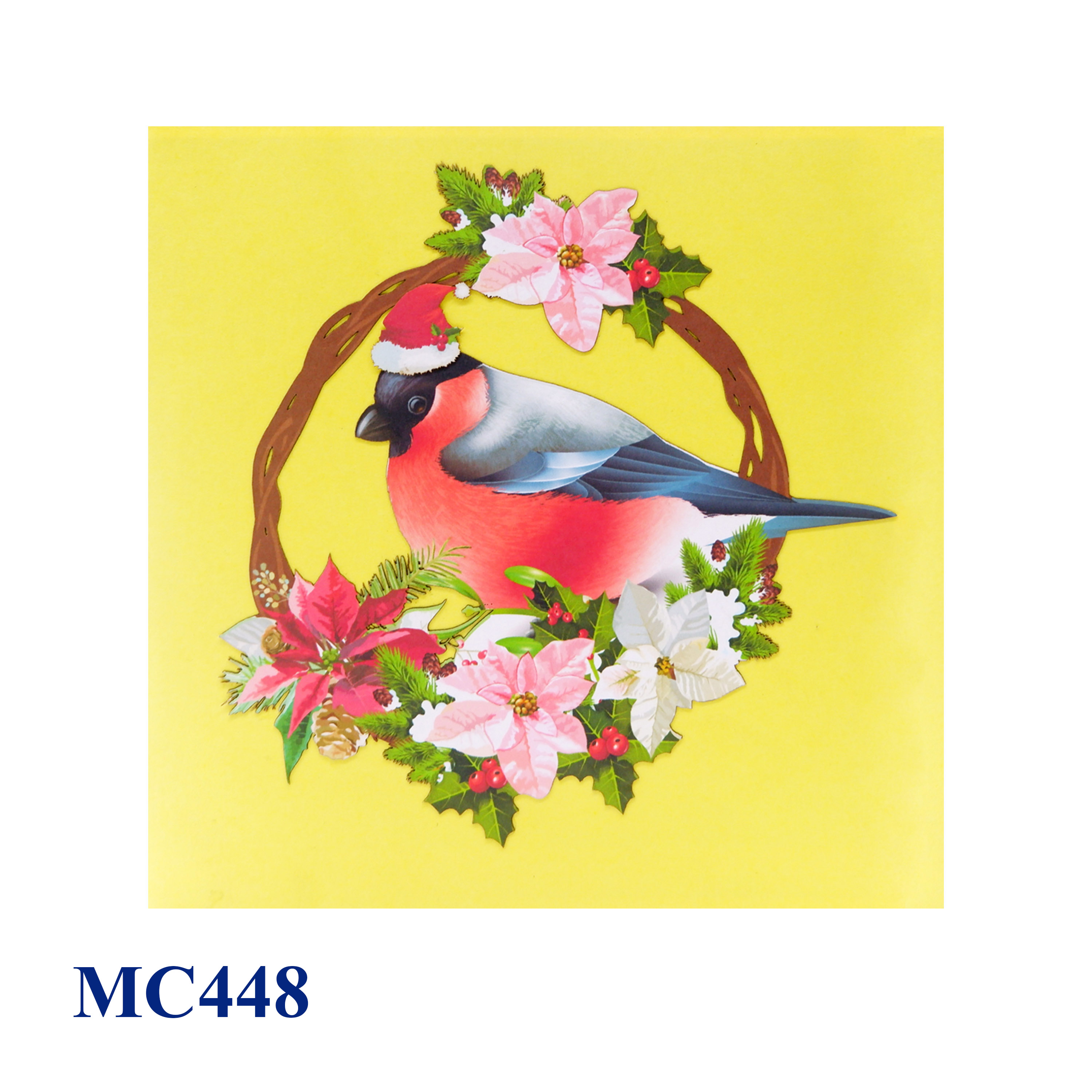 Cardinal Bird Christmas Pop Up Card