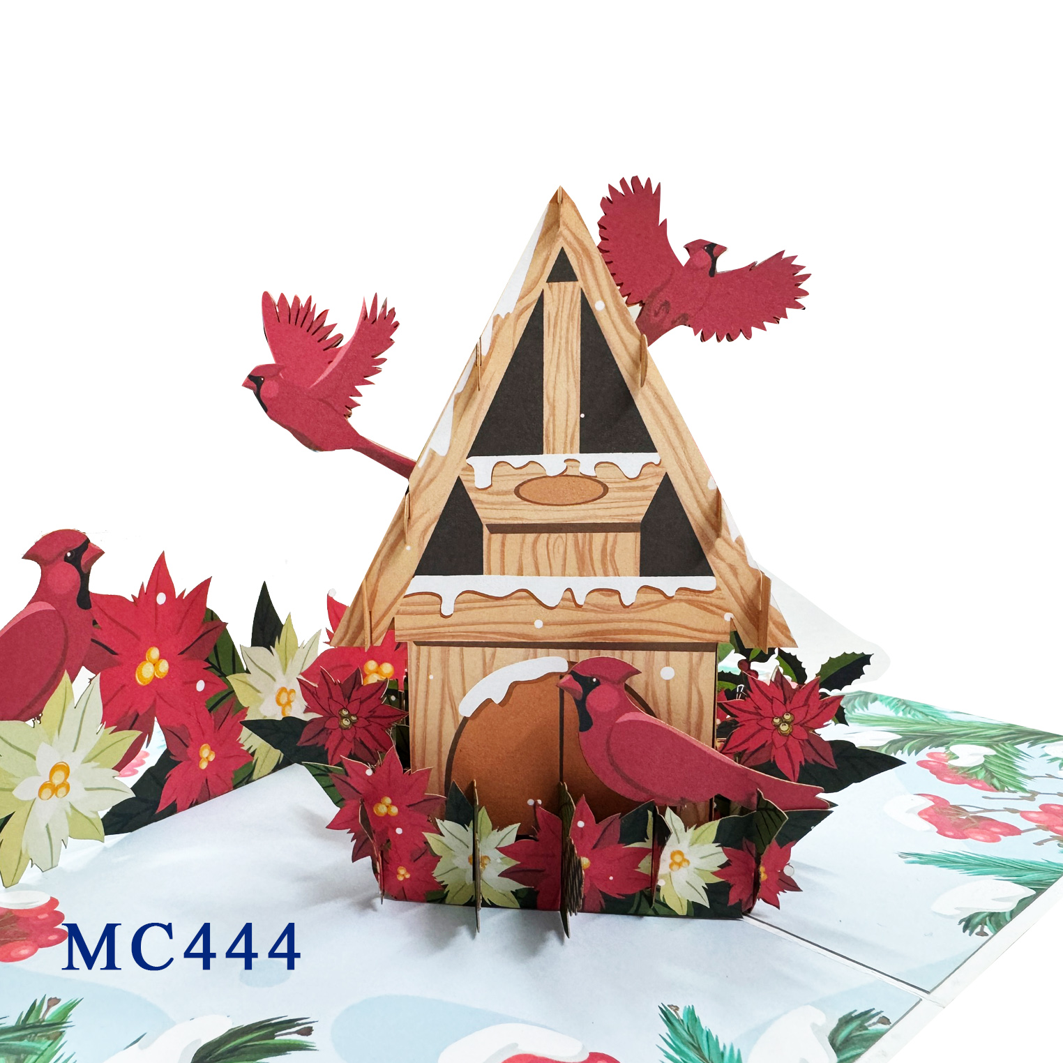 Cardinals Christmas Holiday Pop Up Card