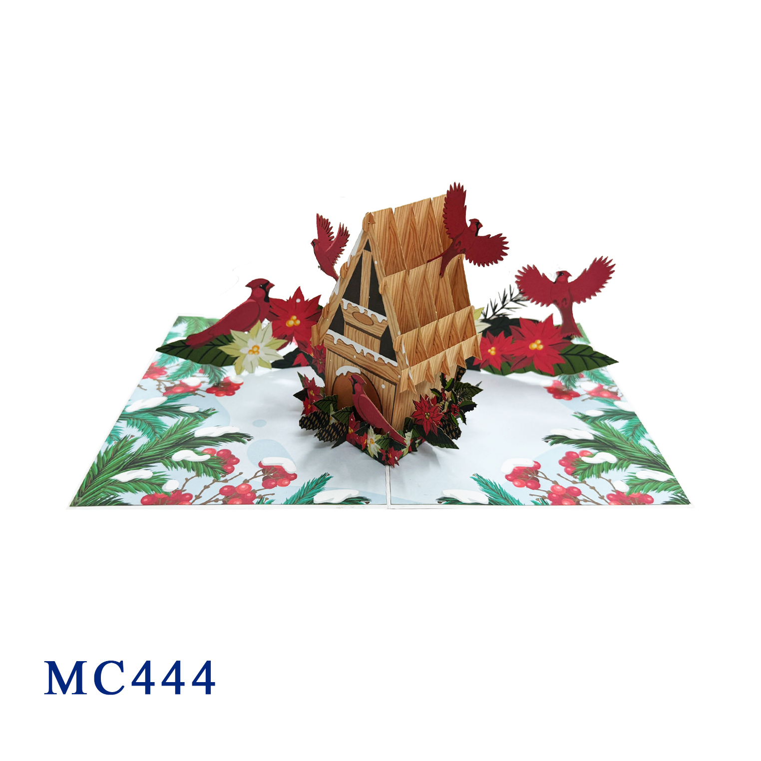 Cardinals Christmas Holiday Pop Up Card