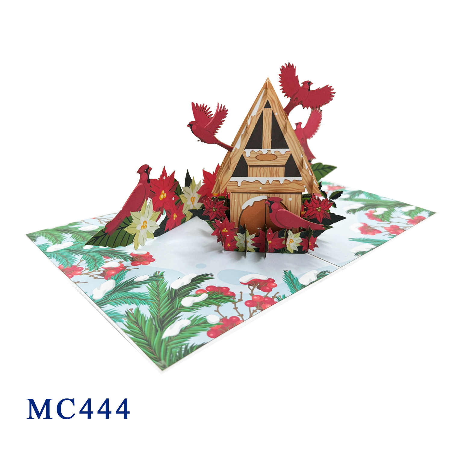 Cardinals Christmas Holiday Pop Up Card