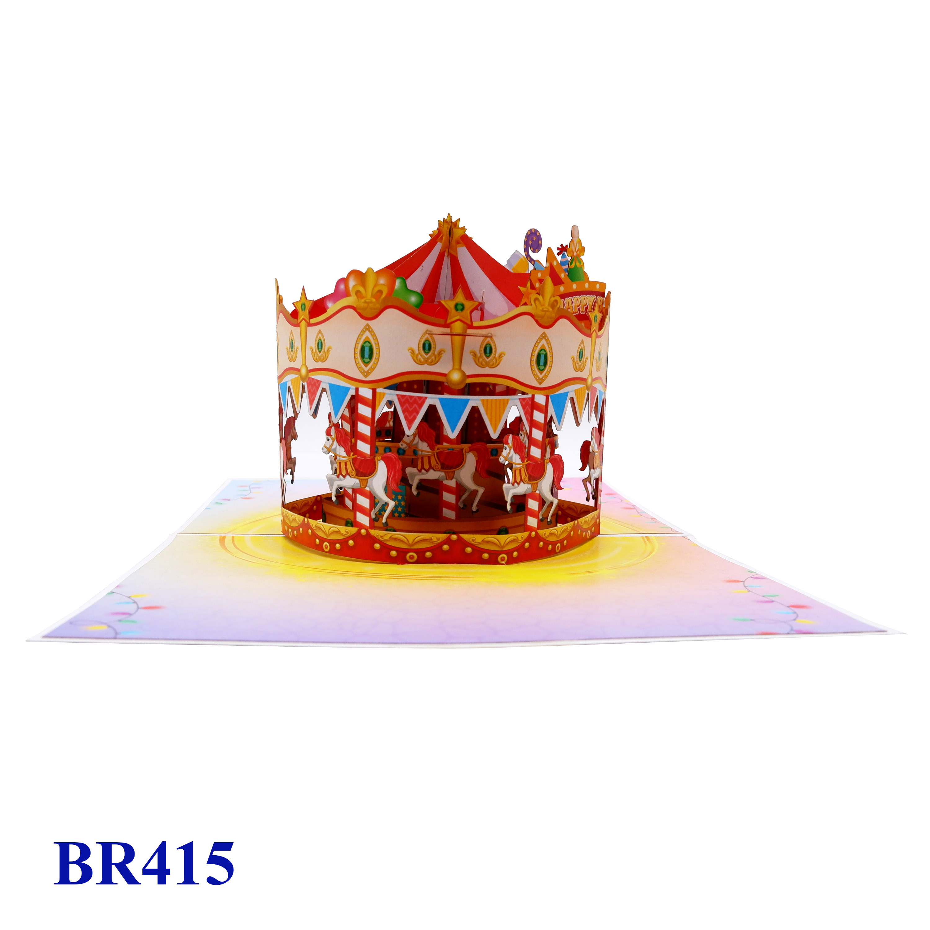 Carousel Birthday Pop-Up Card