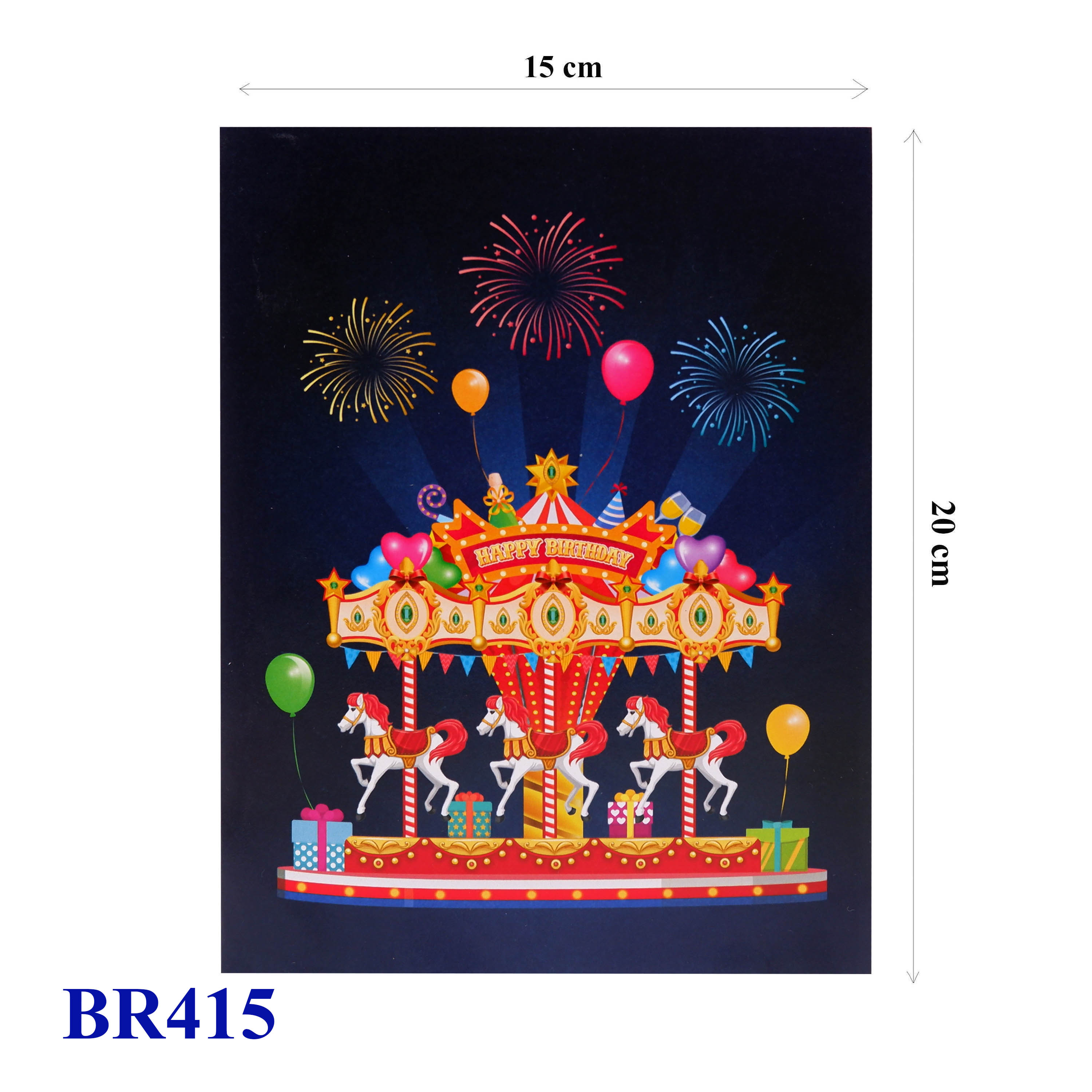 Carousel Birthday Pop-Up Card
