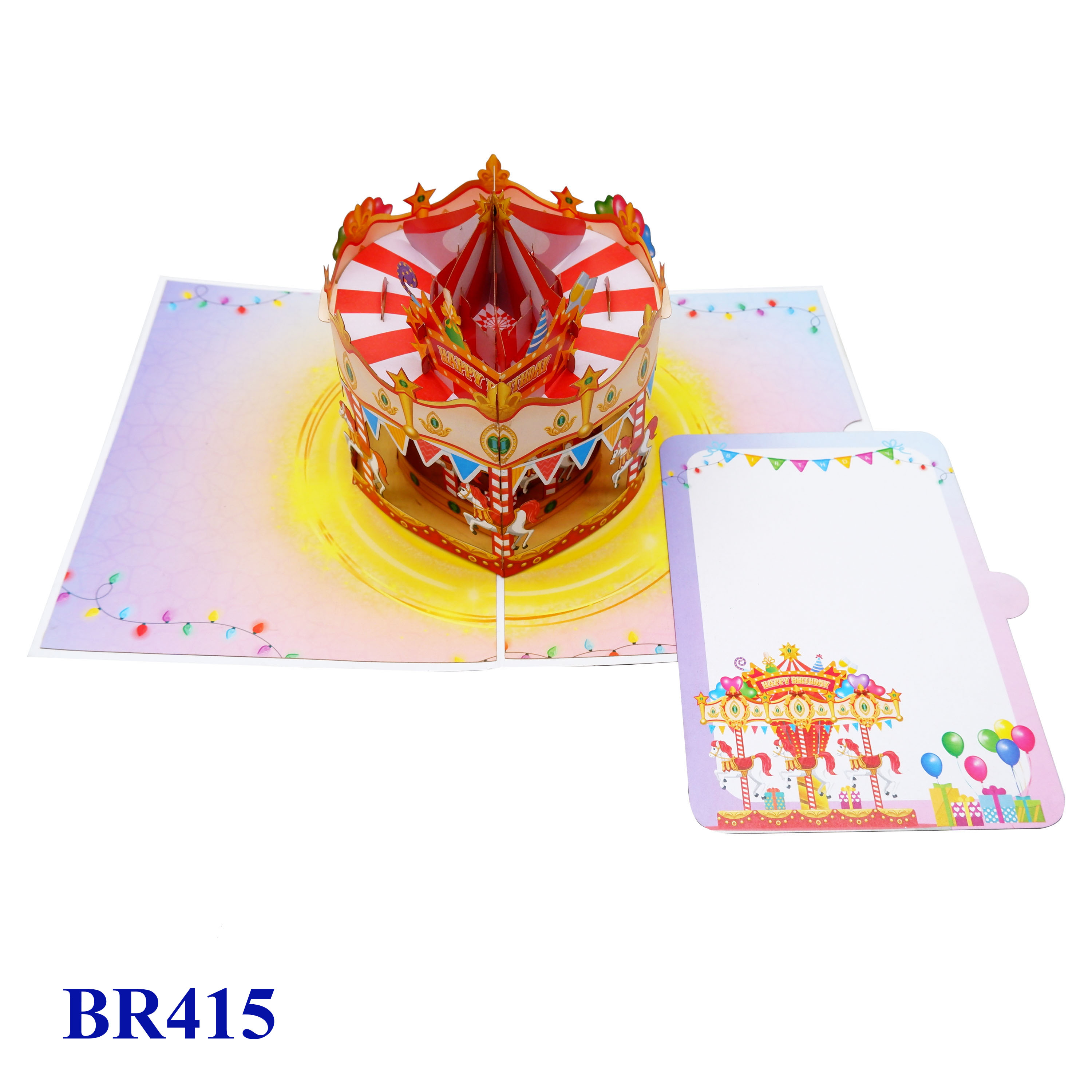 Carousel Birthday Pop-Up Card