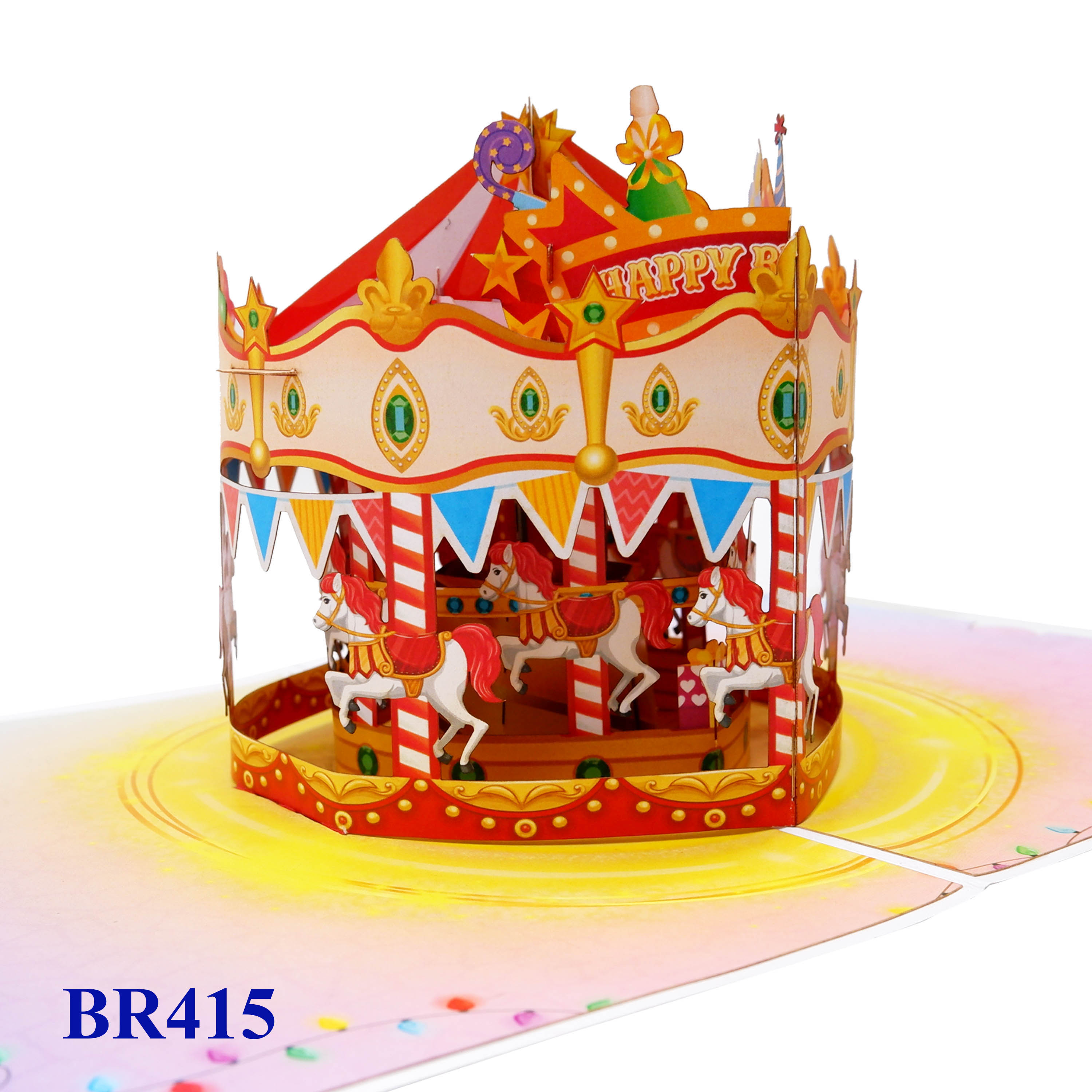 Carousel Birthday Pop-Up Card