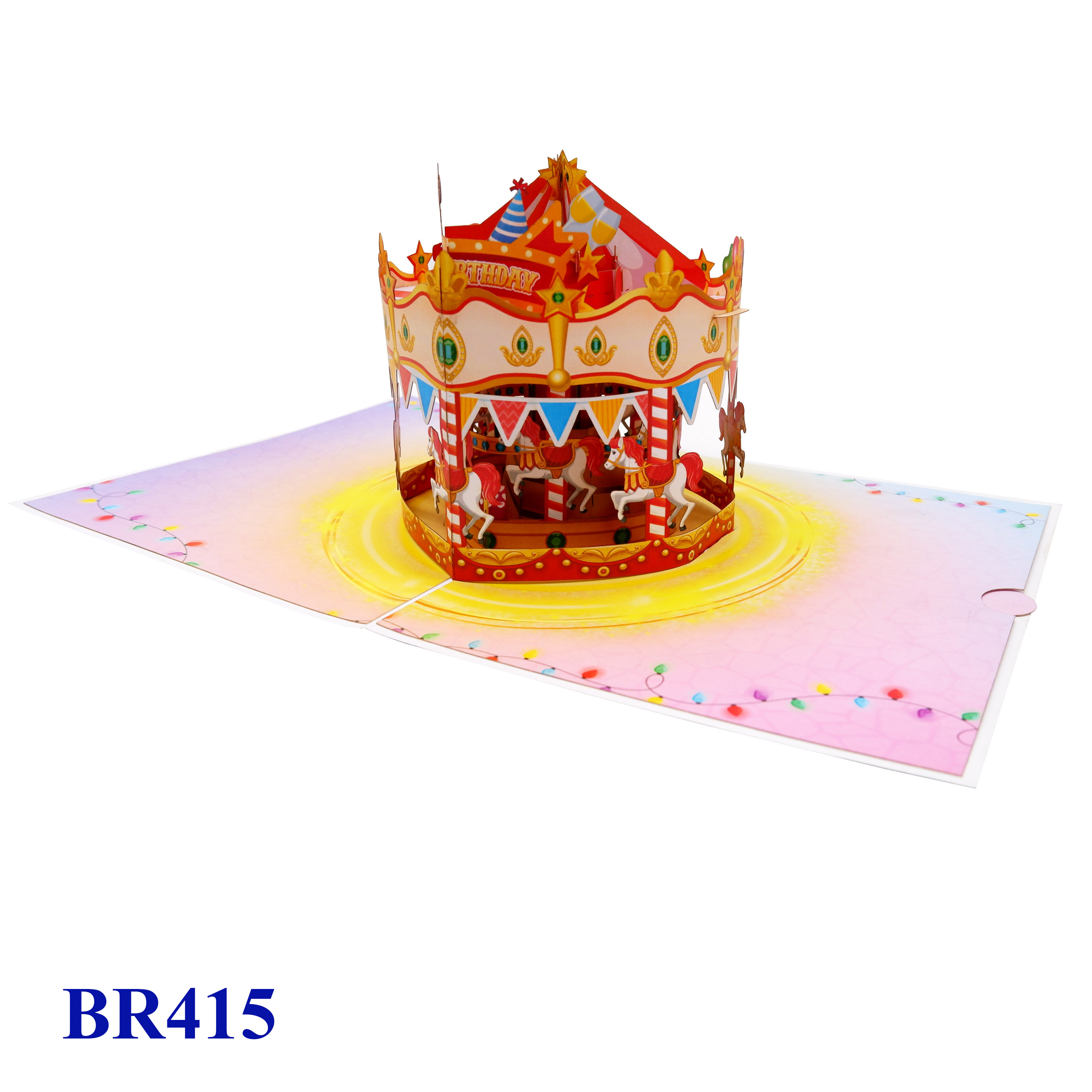 Carousel Birthday Pop-Up Card