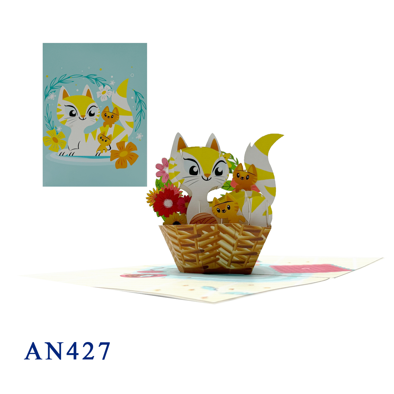 Cat Family Pop Up Card