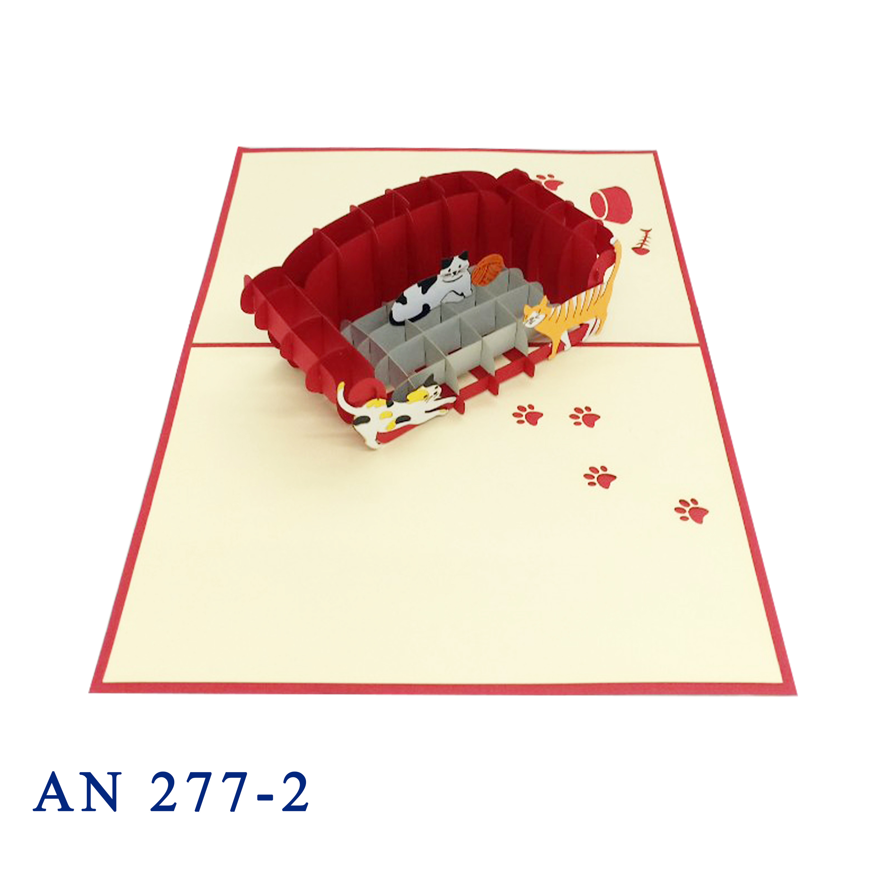 Cats On Sofa Pop Up Card