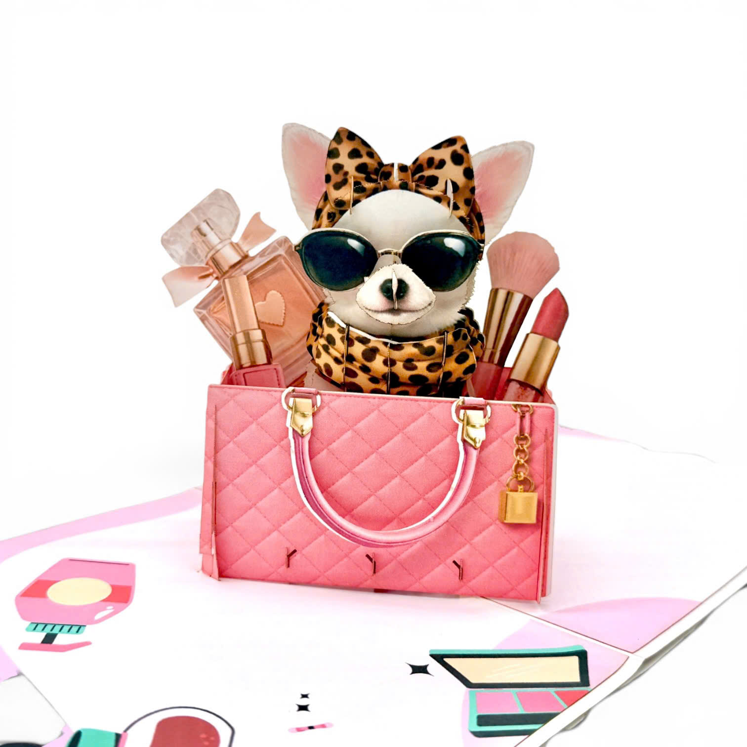 Fashion Dog Pop-Up Card – Luxury 3D Greeting Card