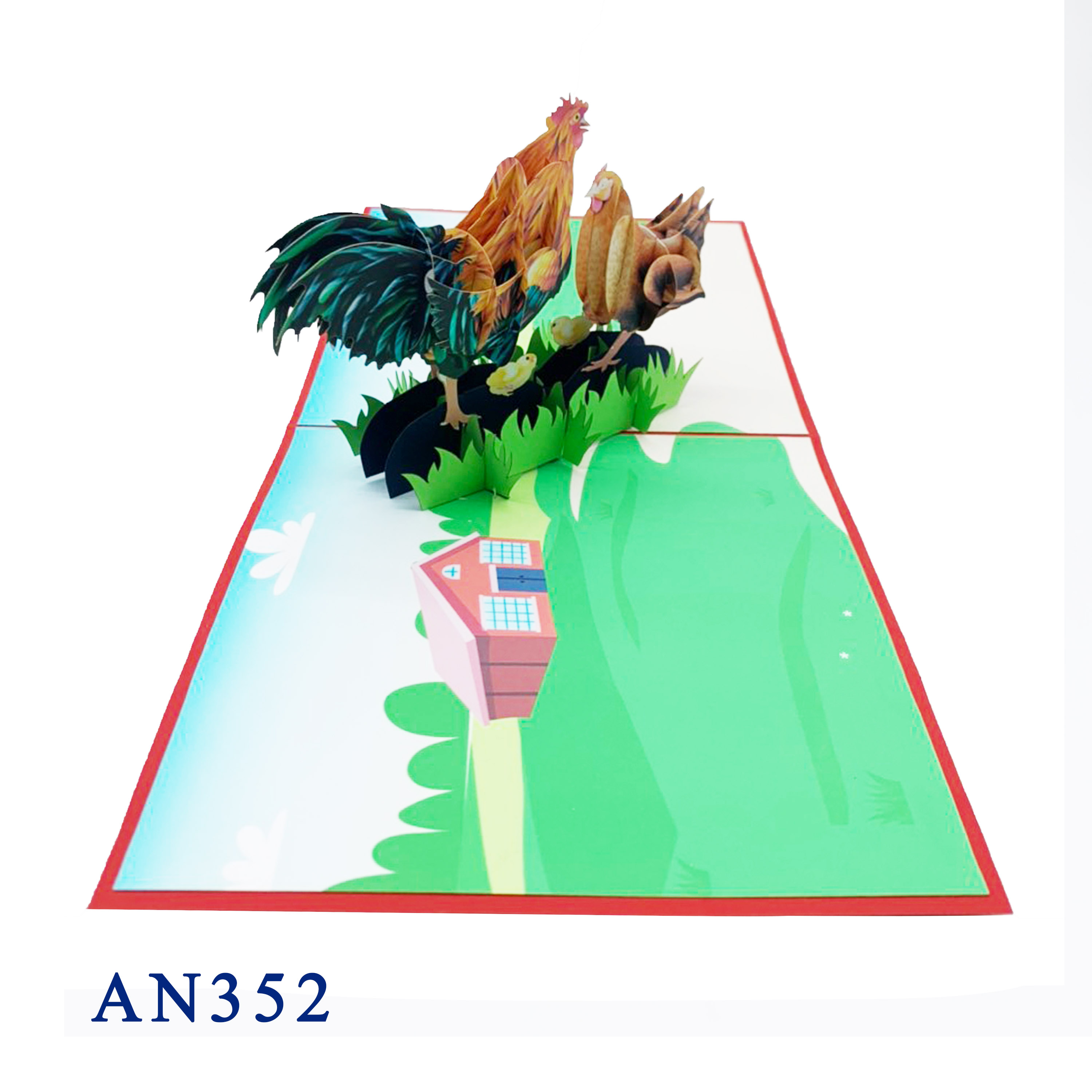 Chicken Family Pop Up Card