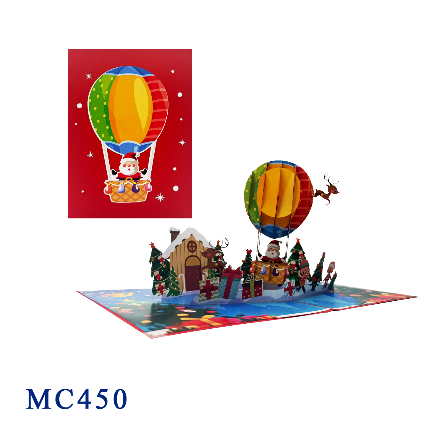 Christmas Airballoon Pop Up Card