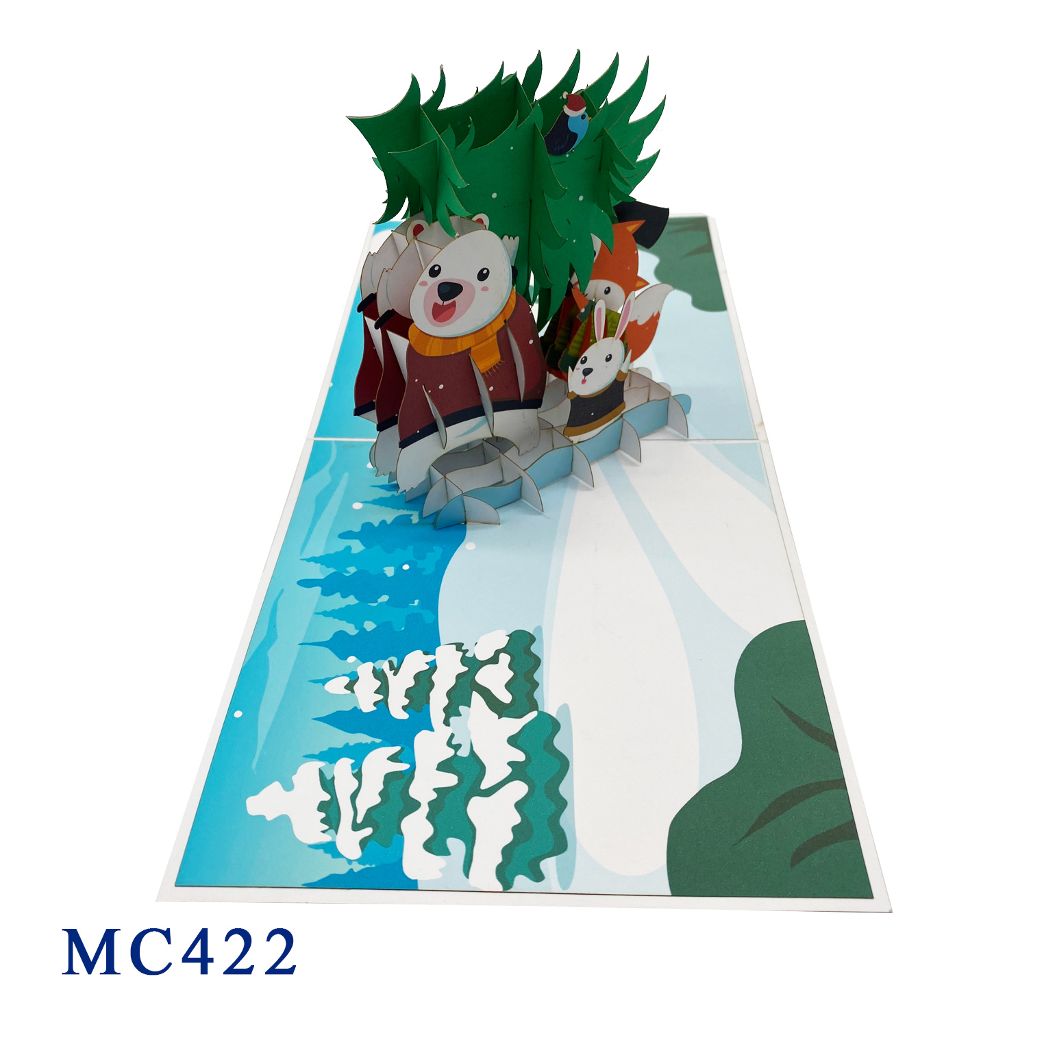 Christmas Animals Pop Up 3D Card