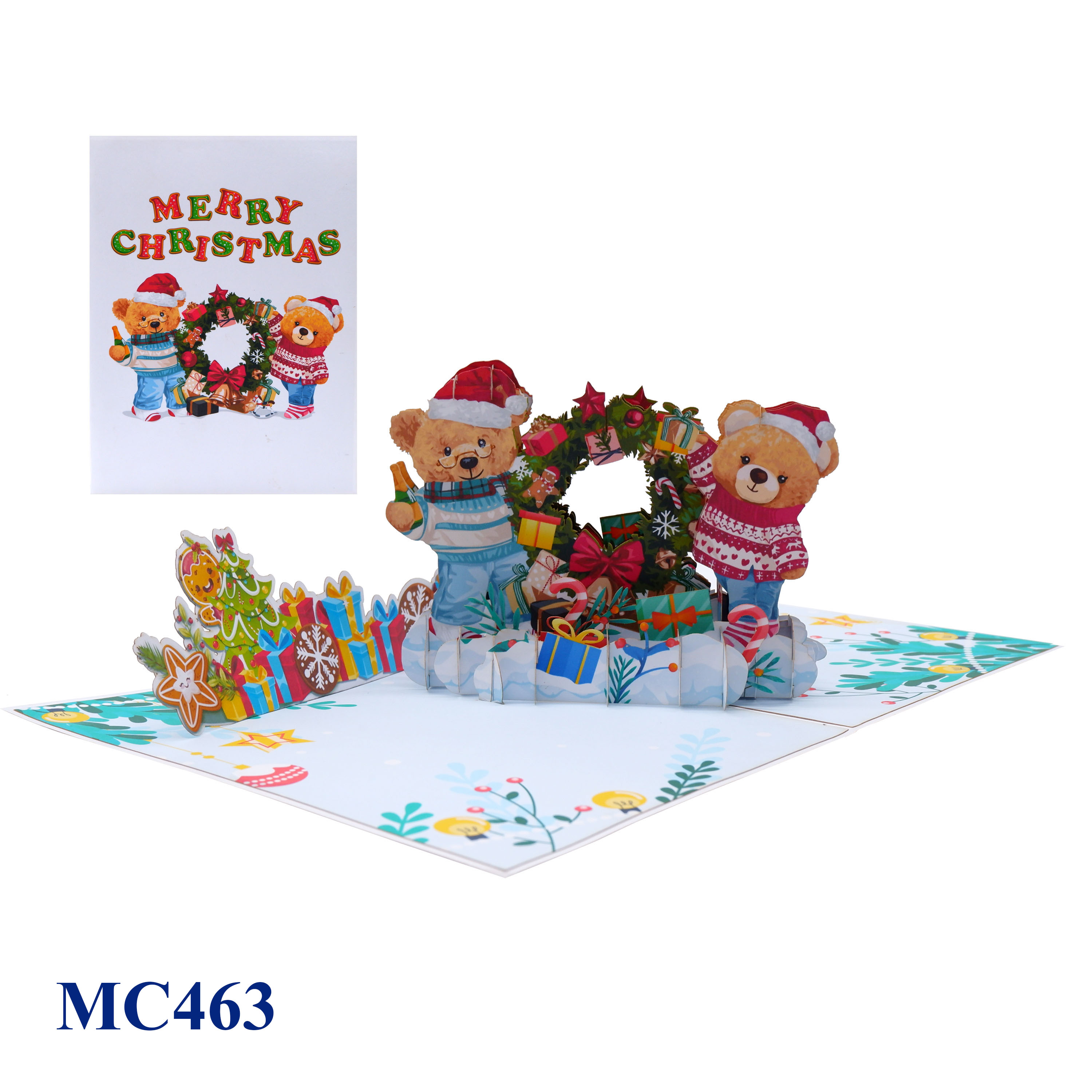 Christmas Bears Pop Up Card