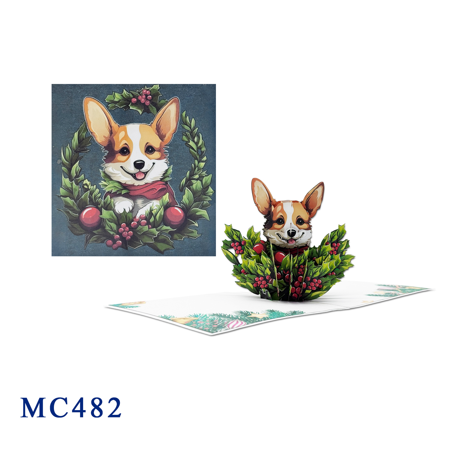 Christmas Corgi Pop-Up Card