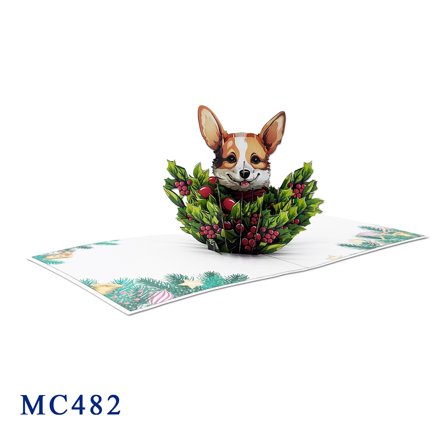 Christmas Corgi Pop-Up Card