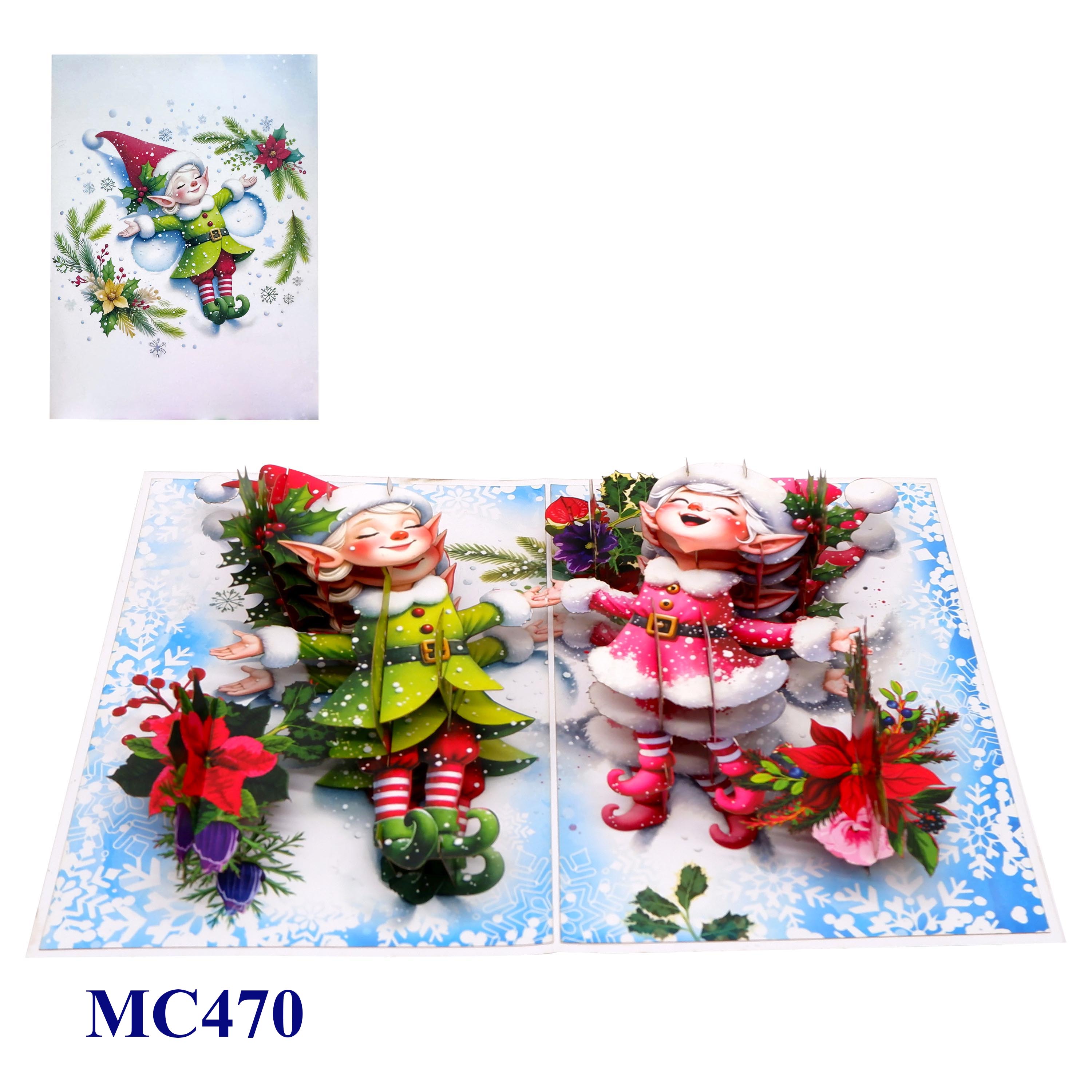 Christmas Elves Pop-Up Card