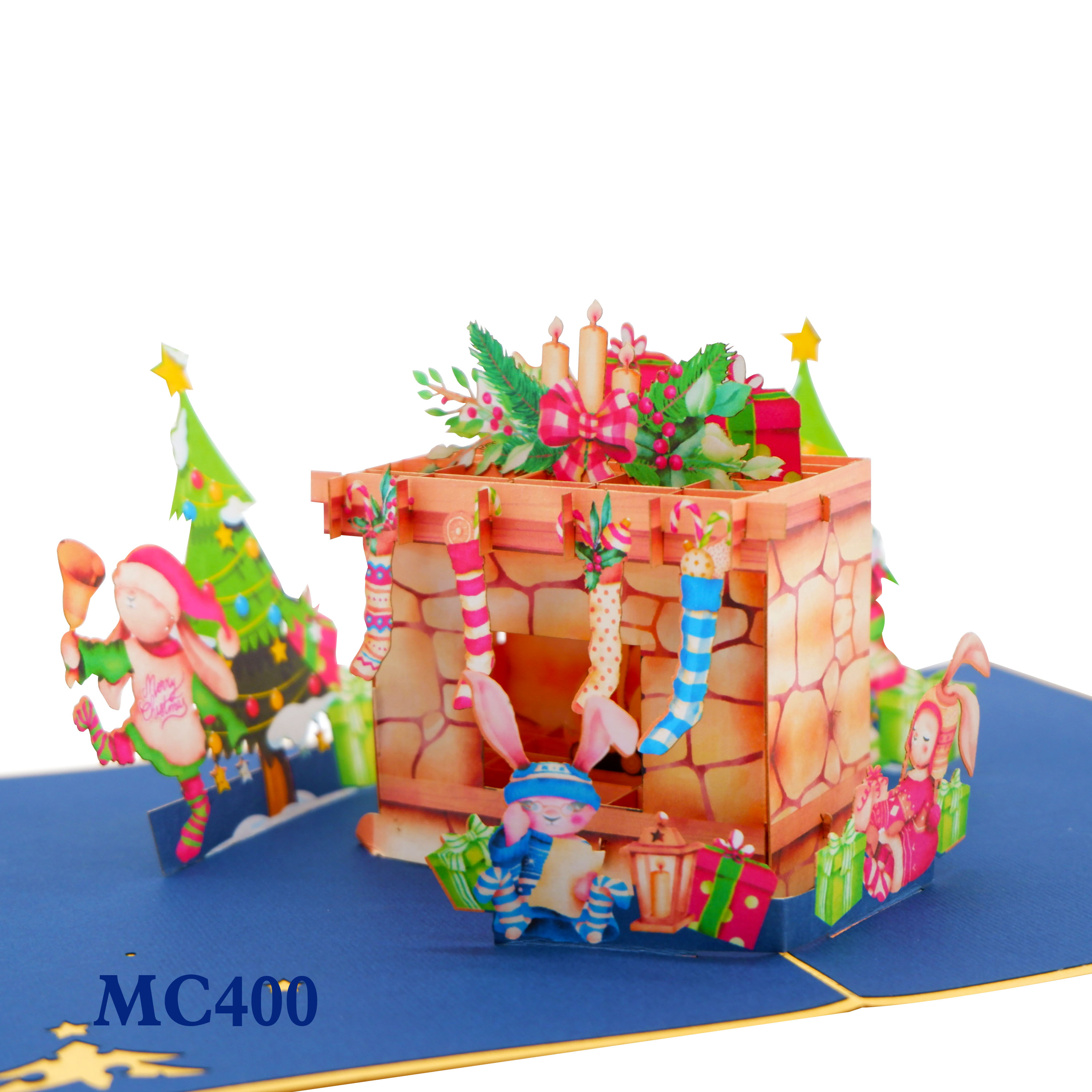 Christmas Fireplace Pop Up Card