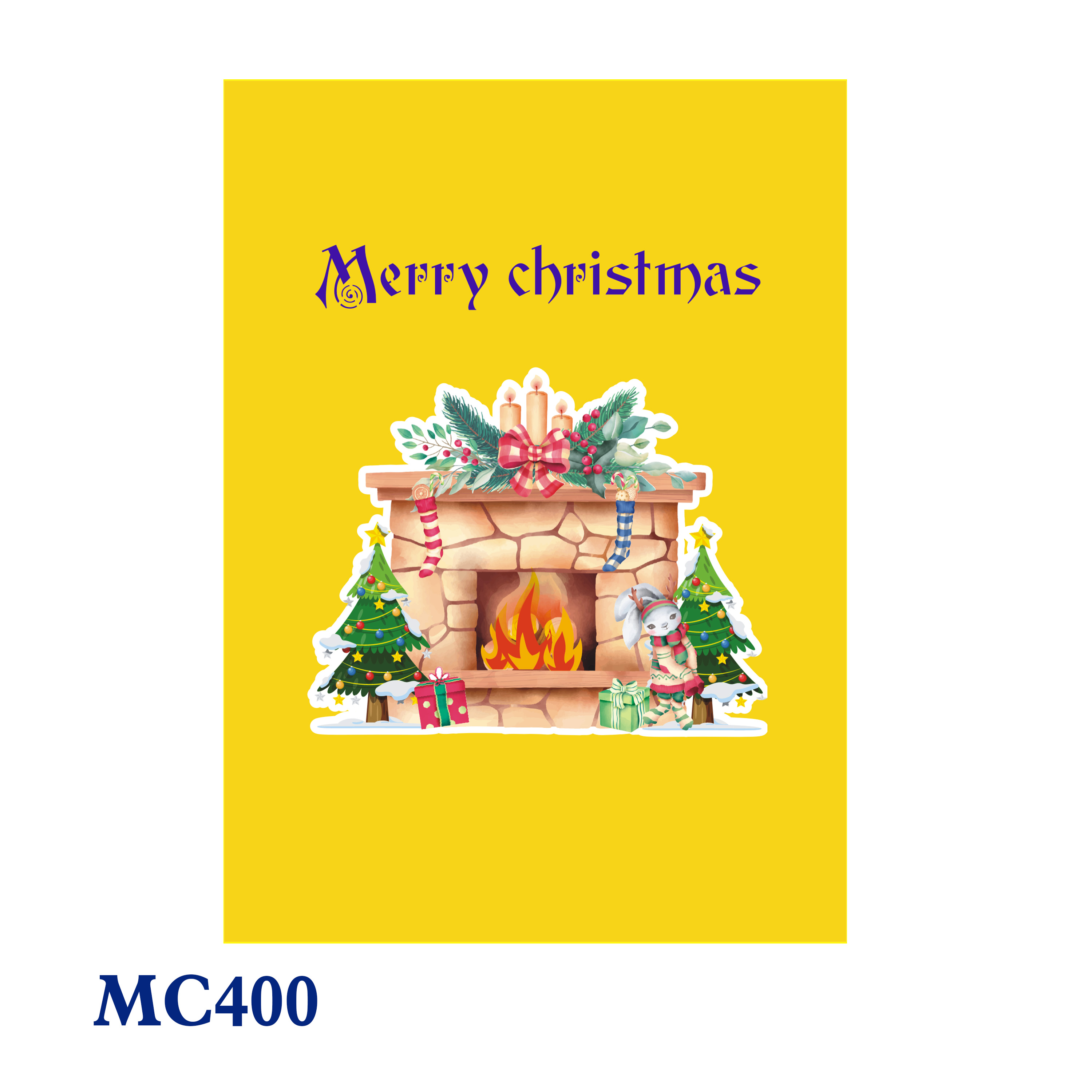 Christmas Fireplace Pop Up Card