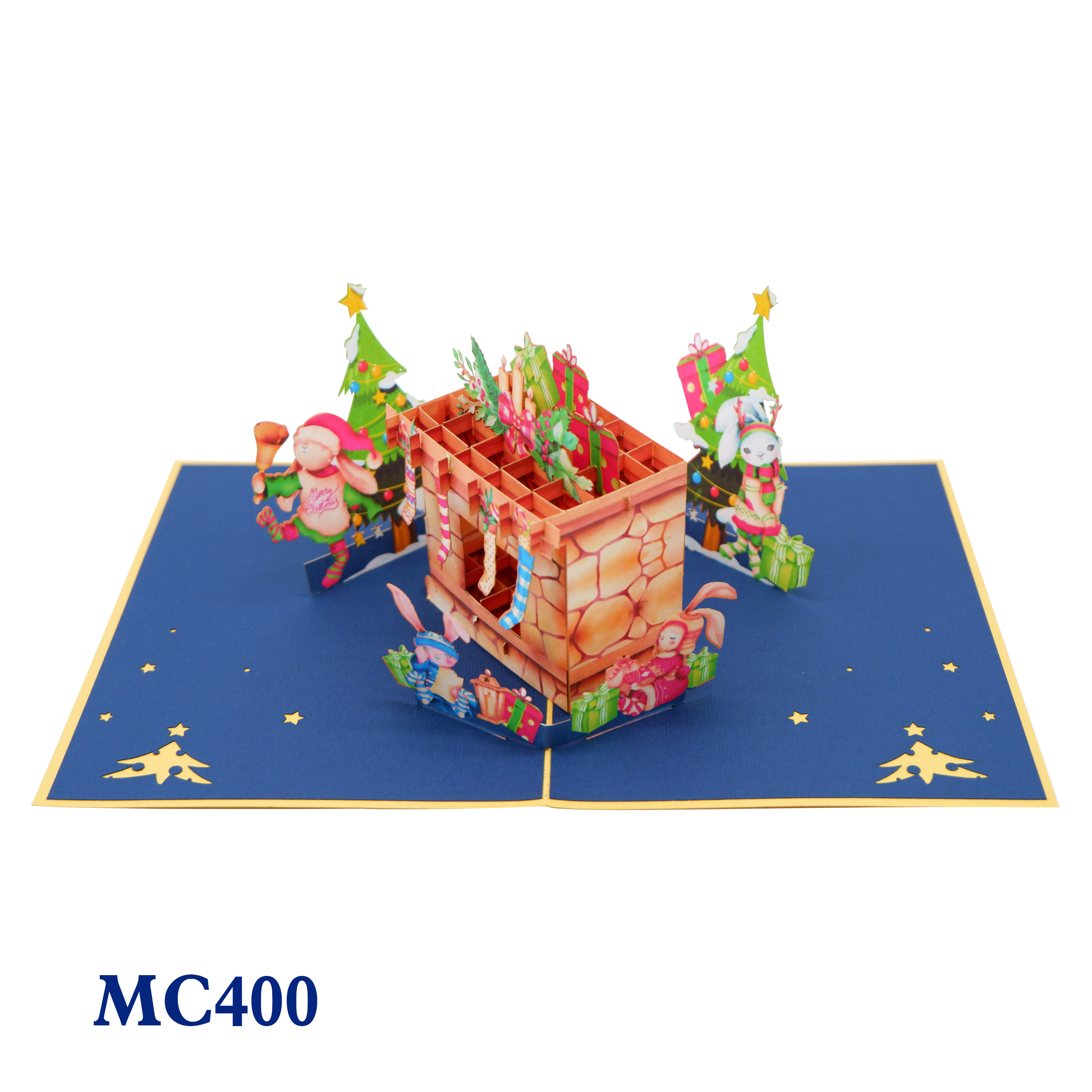 Christmas Fireplace Pop Up Card