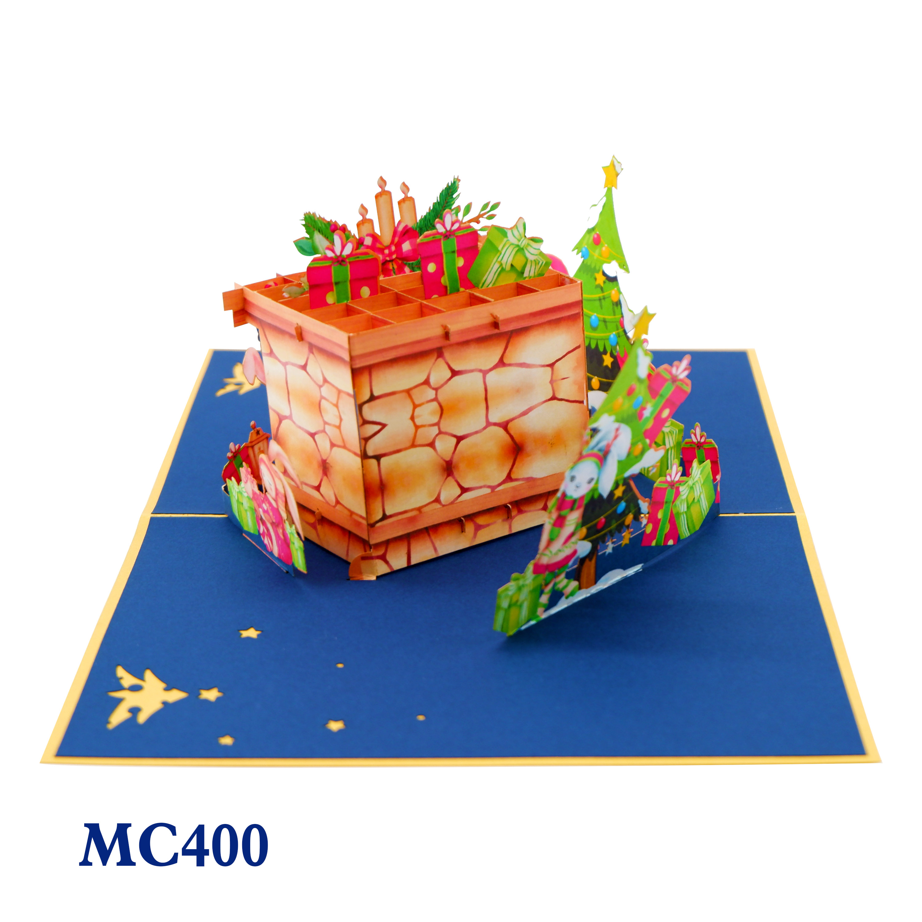 Christmas Fireplace Pop Up Card