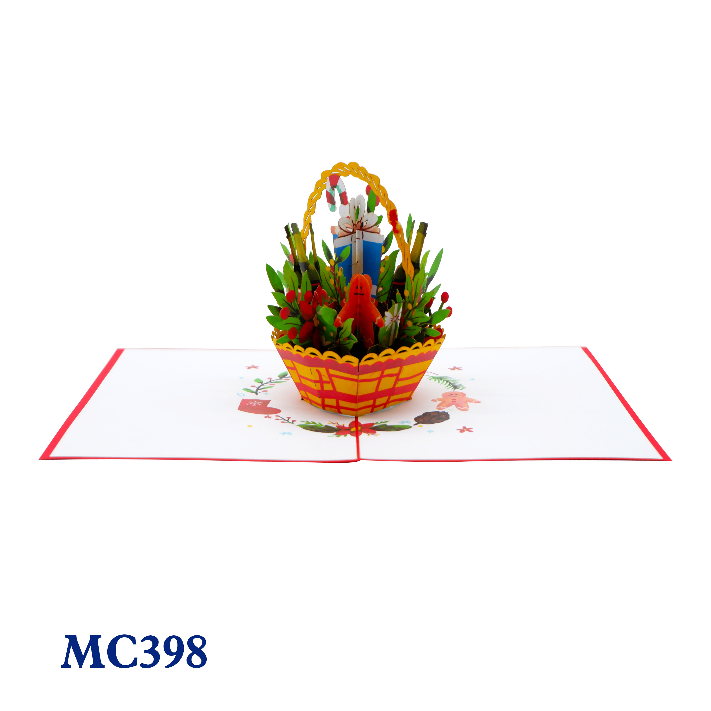 Christmas Gifts Basket Pop Up Card