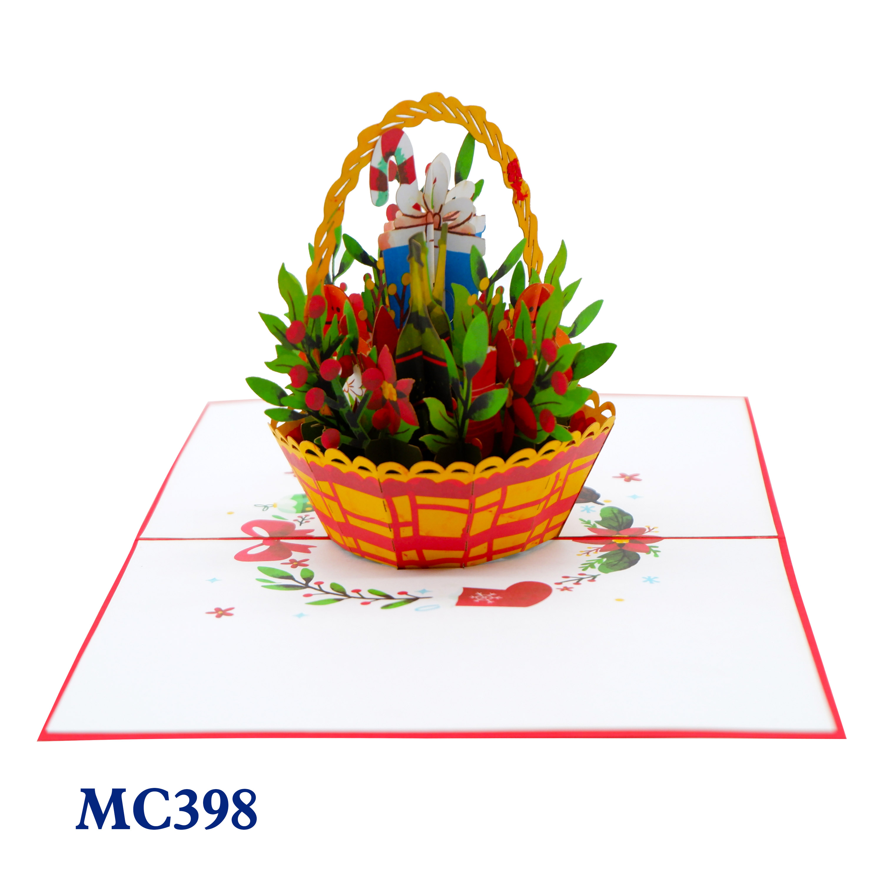 Christmas Gifts Basket Pop Up Card
