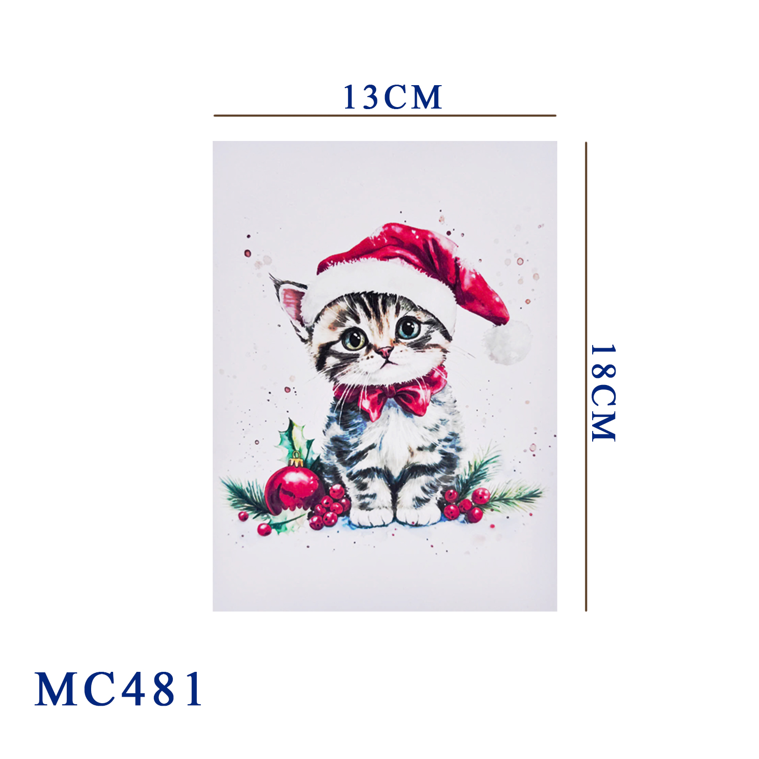 Christmas Kitten 3D Pop-Up Card