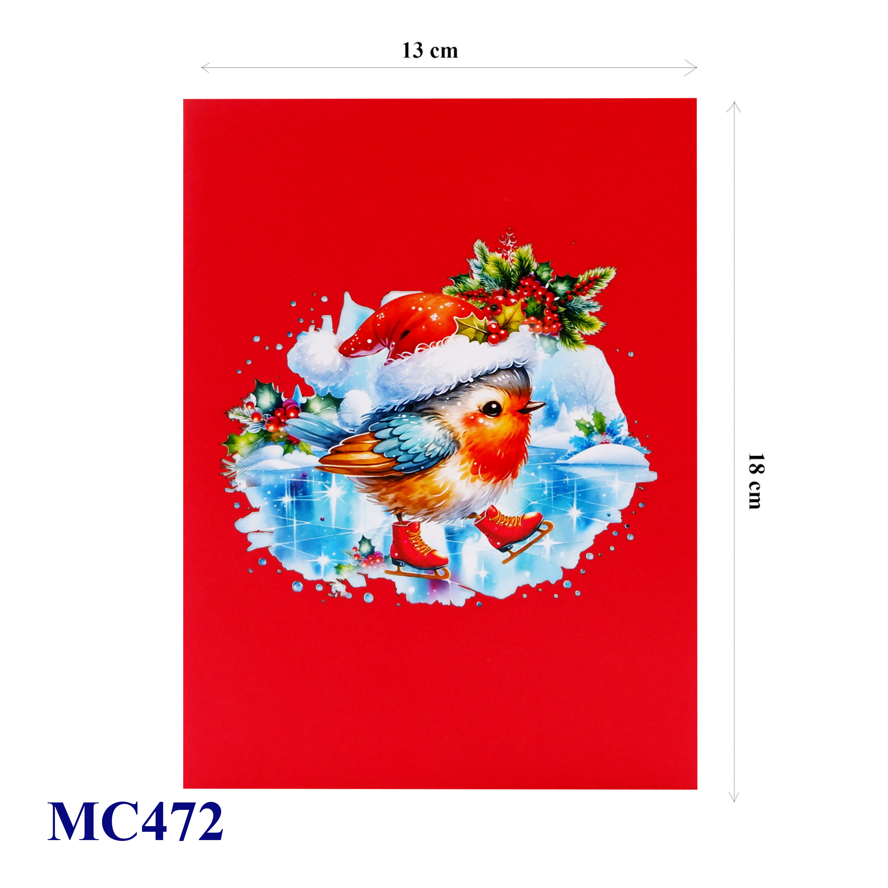 Christmas Lovebirds Pop-Up Card