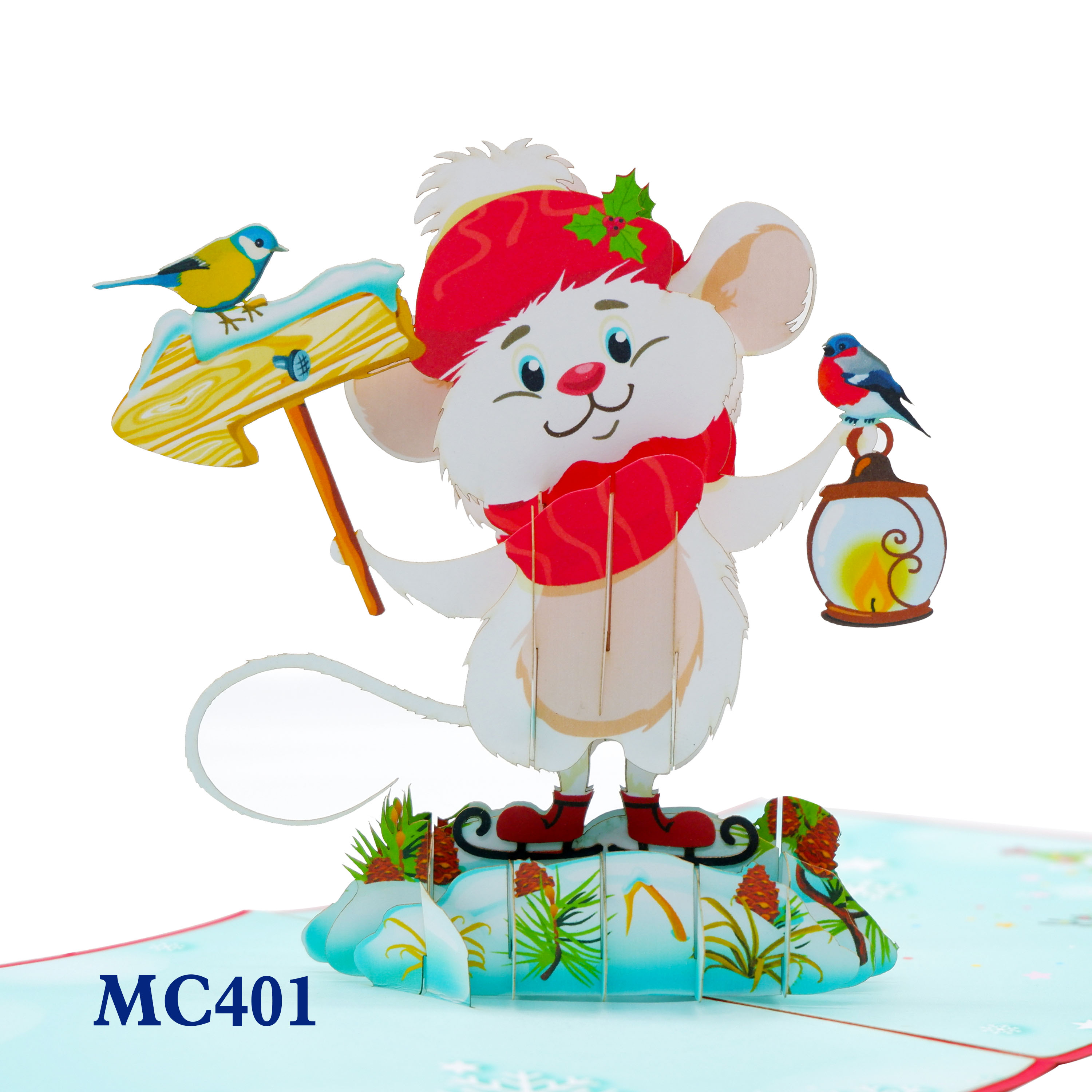 Christmas Mouse Pop Up Card