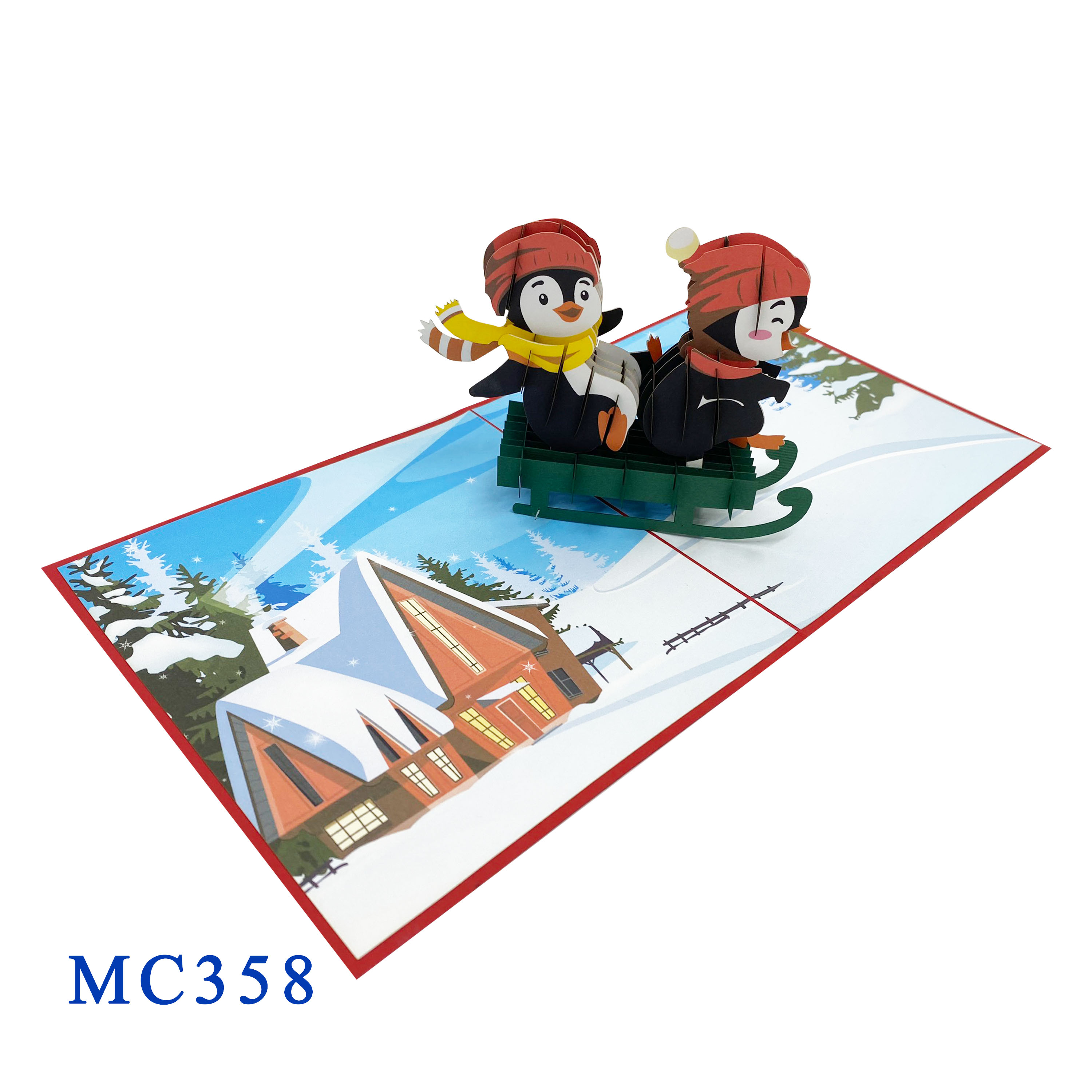 Christmas Penguins Pop Up Card