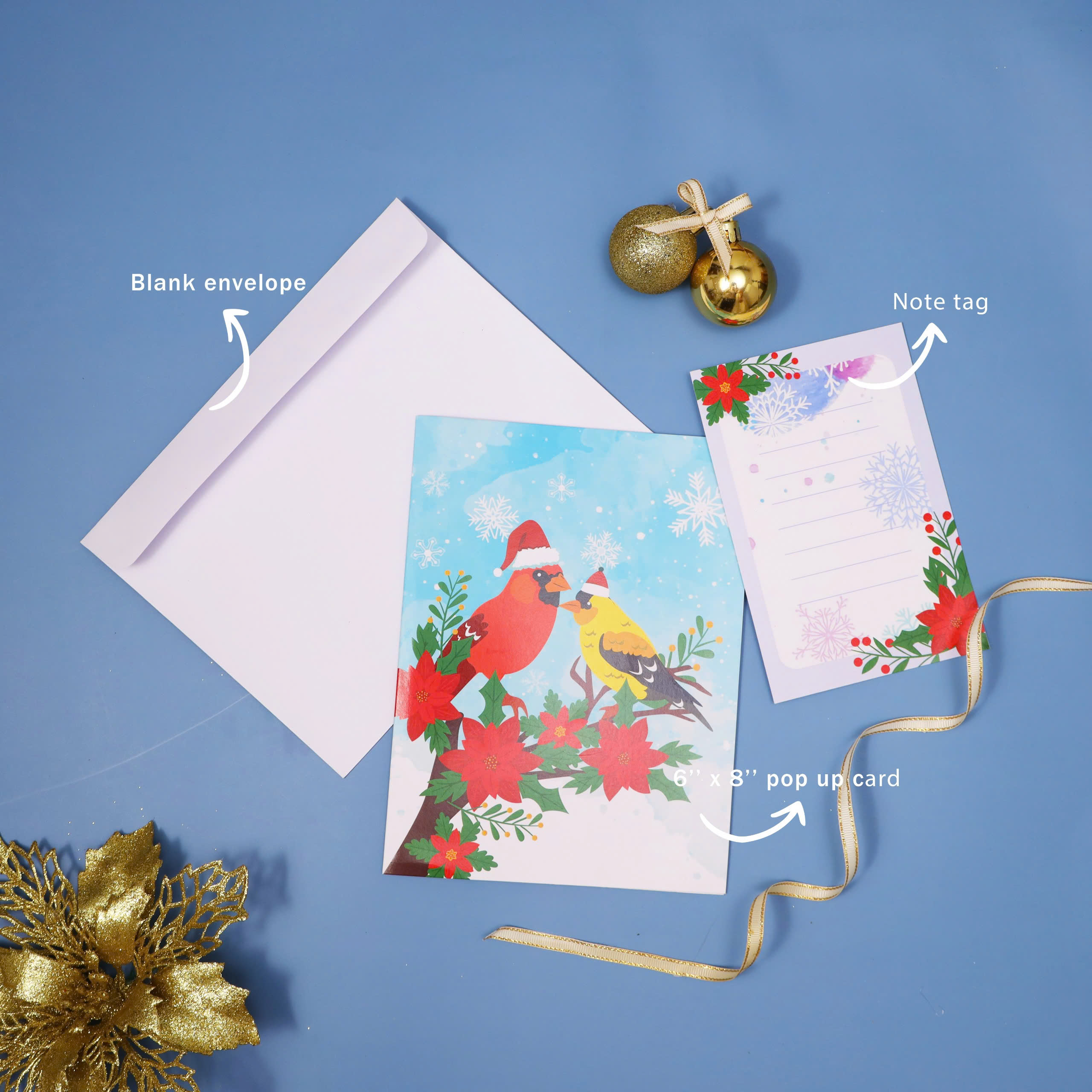 Christmas Songbird Pop-up Card – A Festive Greeting Full of Joy