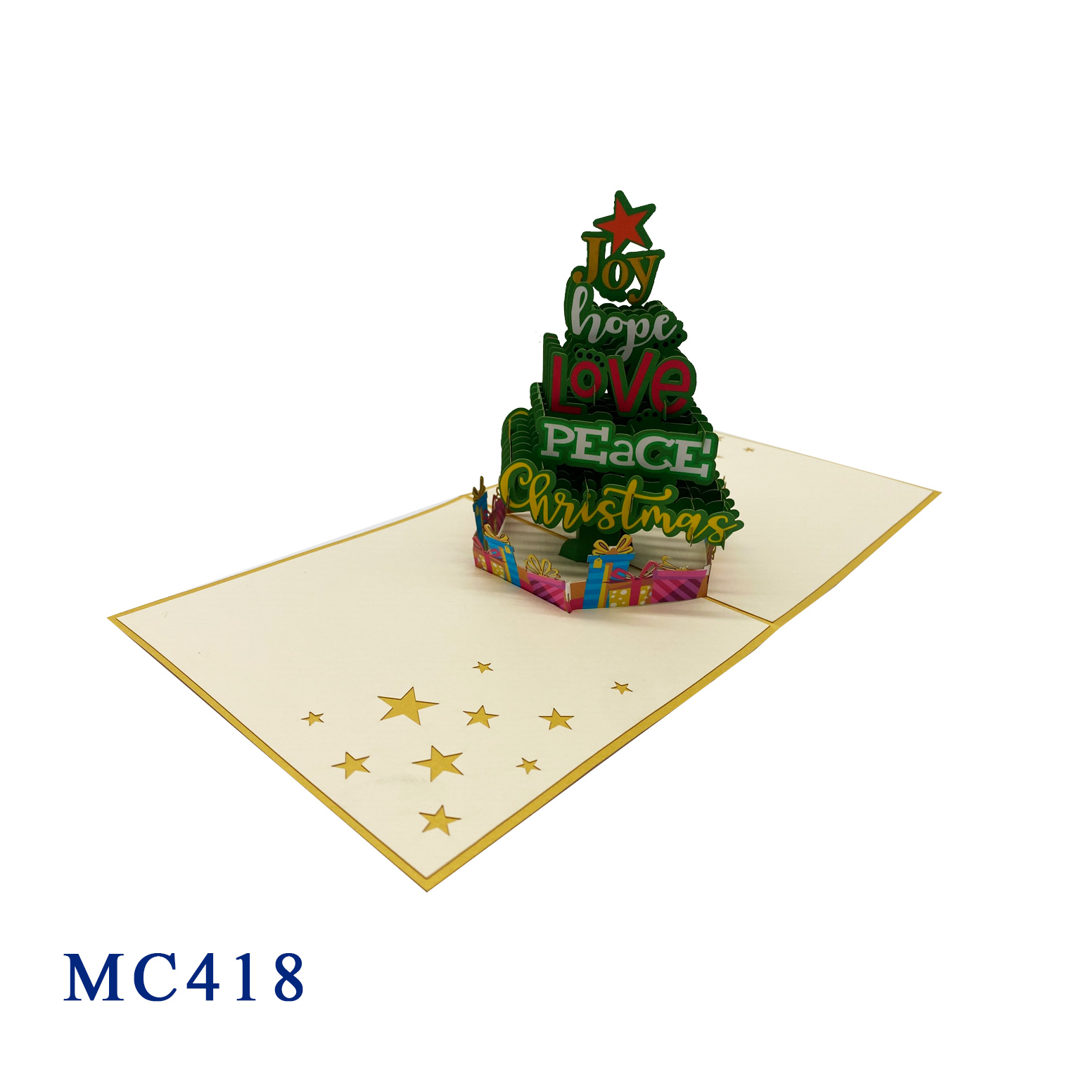 Christmas Tree Pop Up 3D Greeting Card