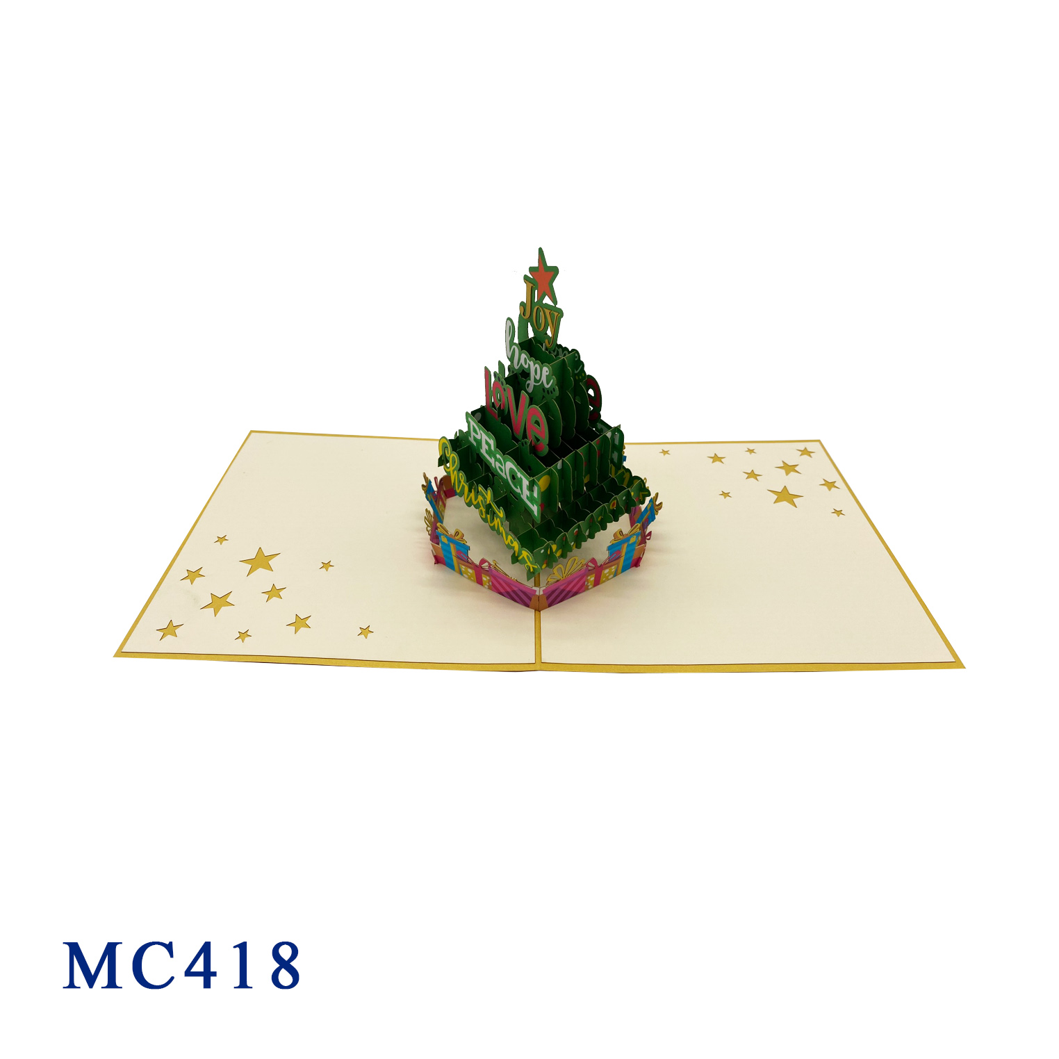 Christmas Tree Pop Up 3D Greeting Card