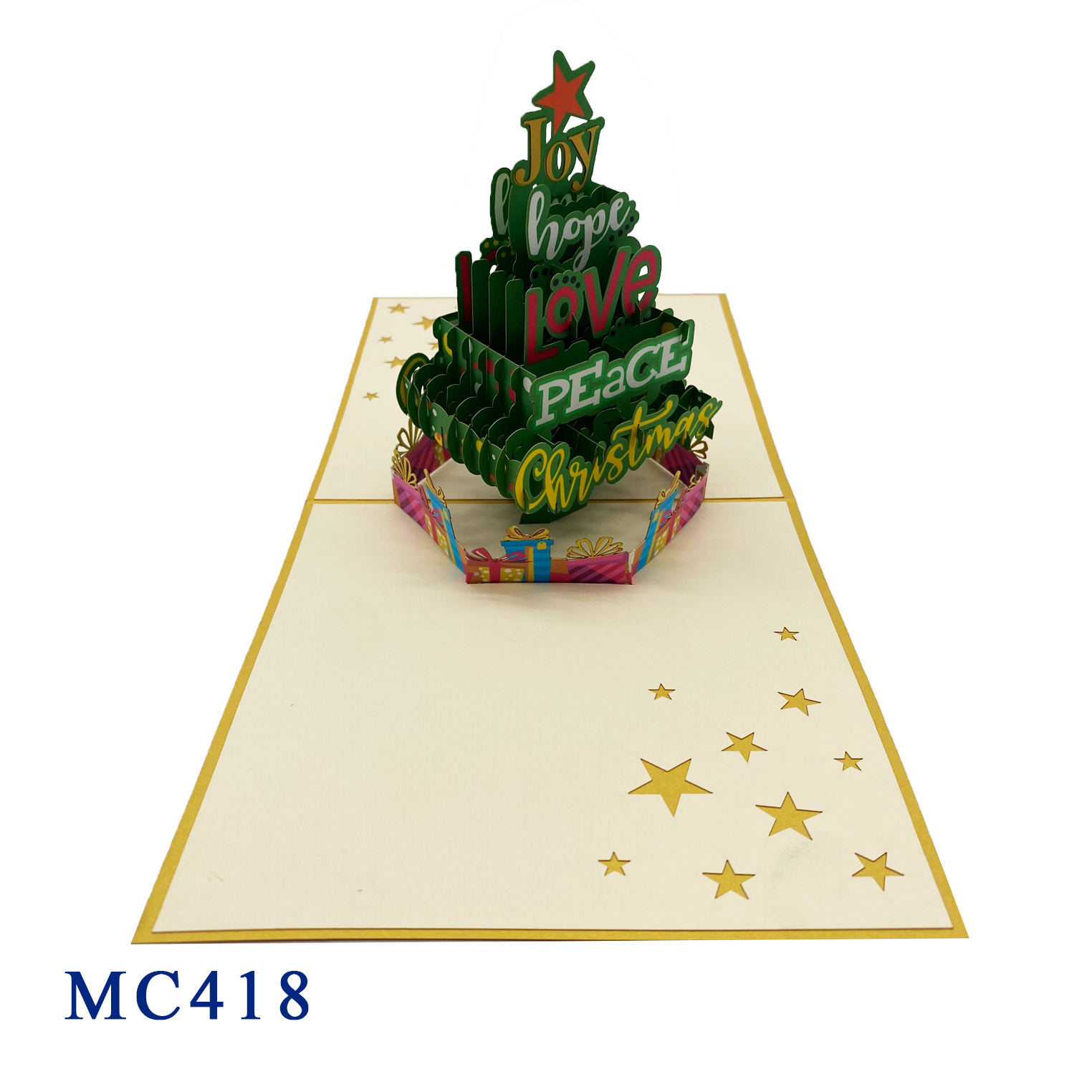 Christmas Tree Pop Up 3D Greeting Card